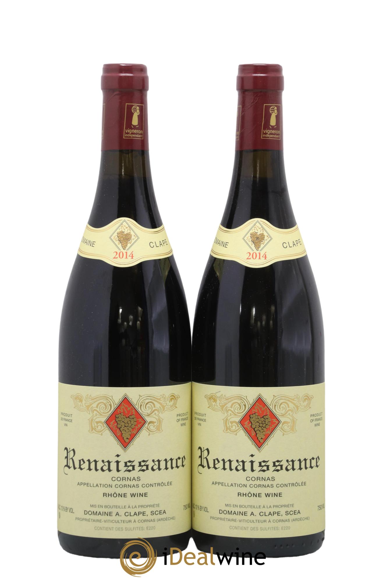 Cornas Renaissance Auguste Clape 2014 - Lot de 2 bouteilles - 0