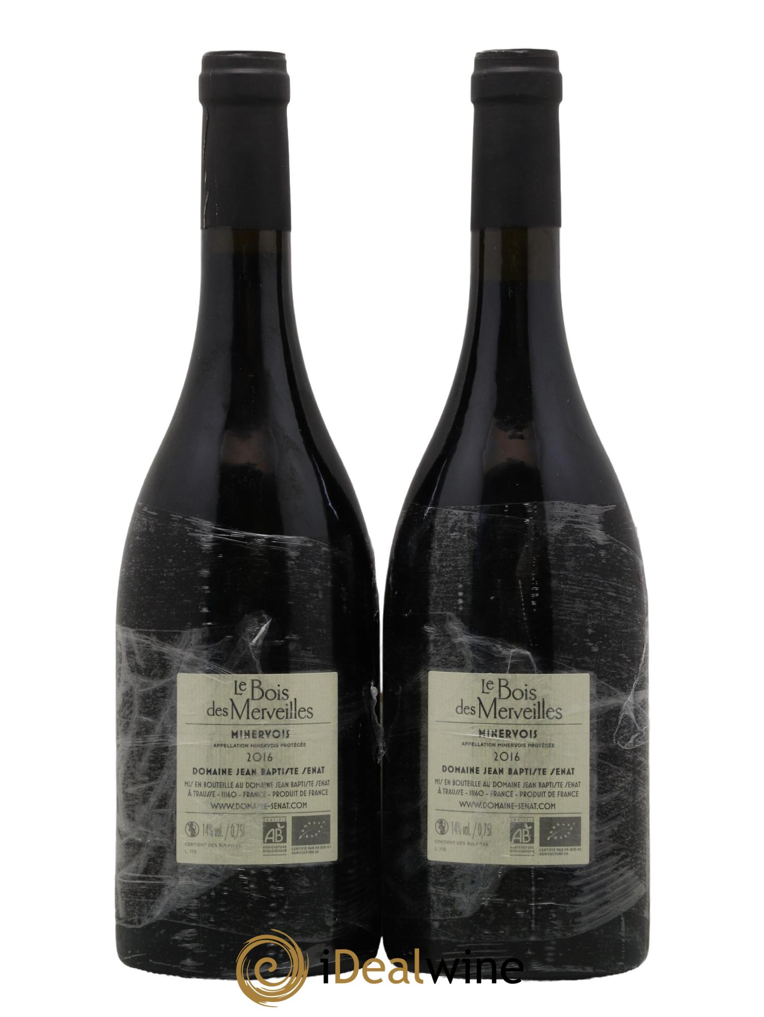 Minervois Le Bois des Merveilles Jean-Baptiste Sénat  2016 - Lot de 2 bouteilles - 1