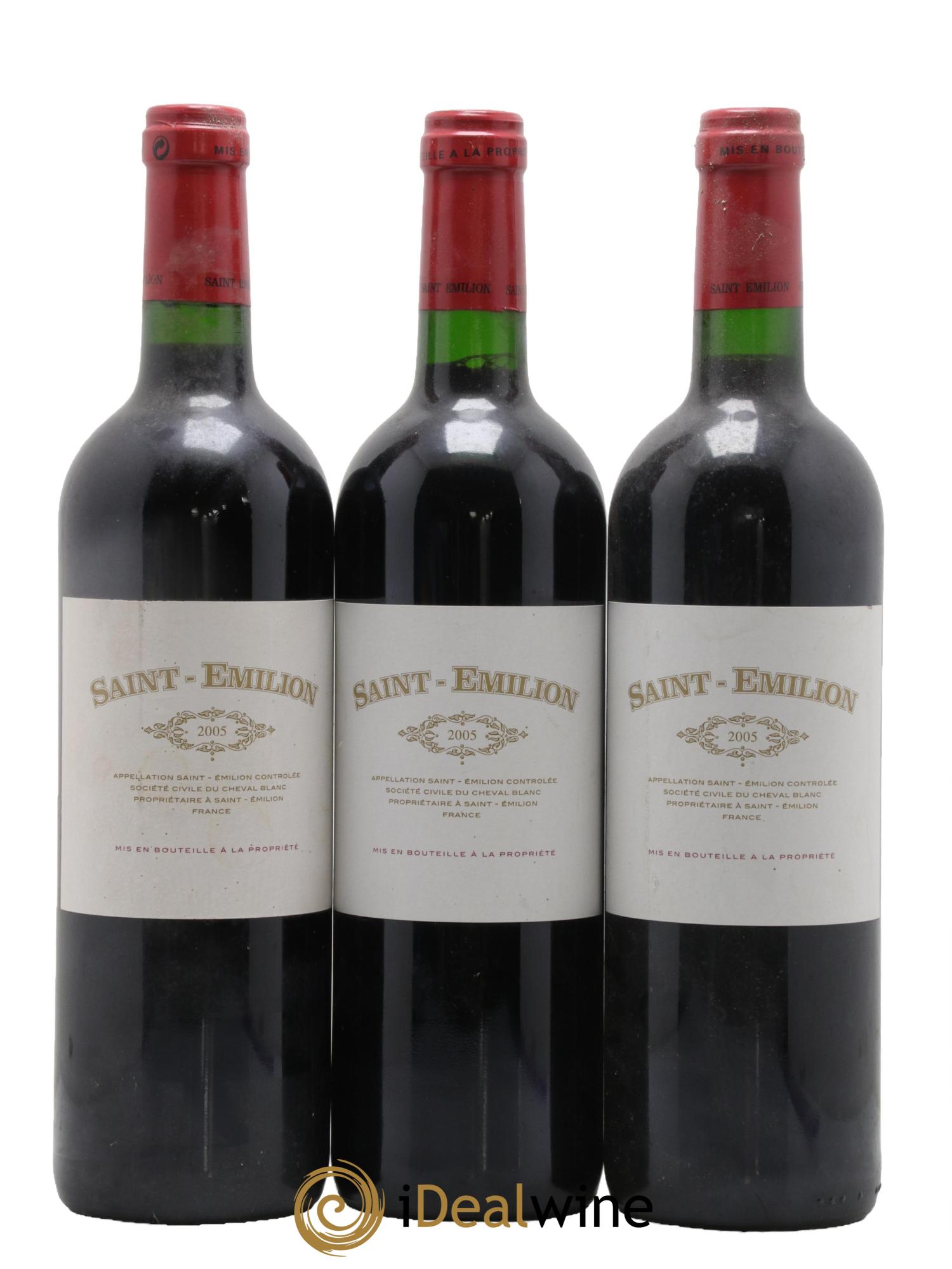 Saint-Émilion Saint Emilion de Cheval Blanc 2005 - Lot de 3 bouteilles - 0