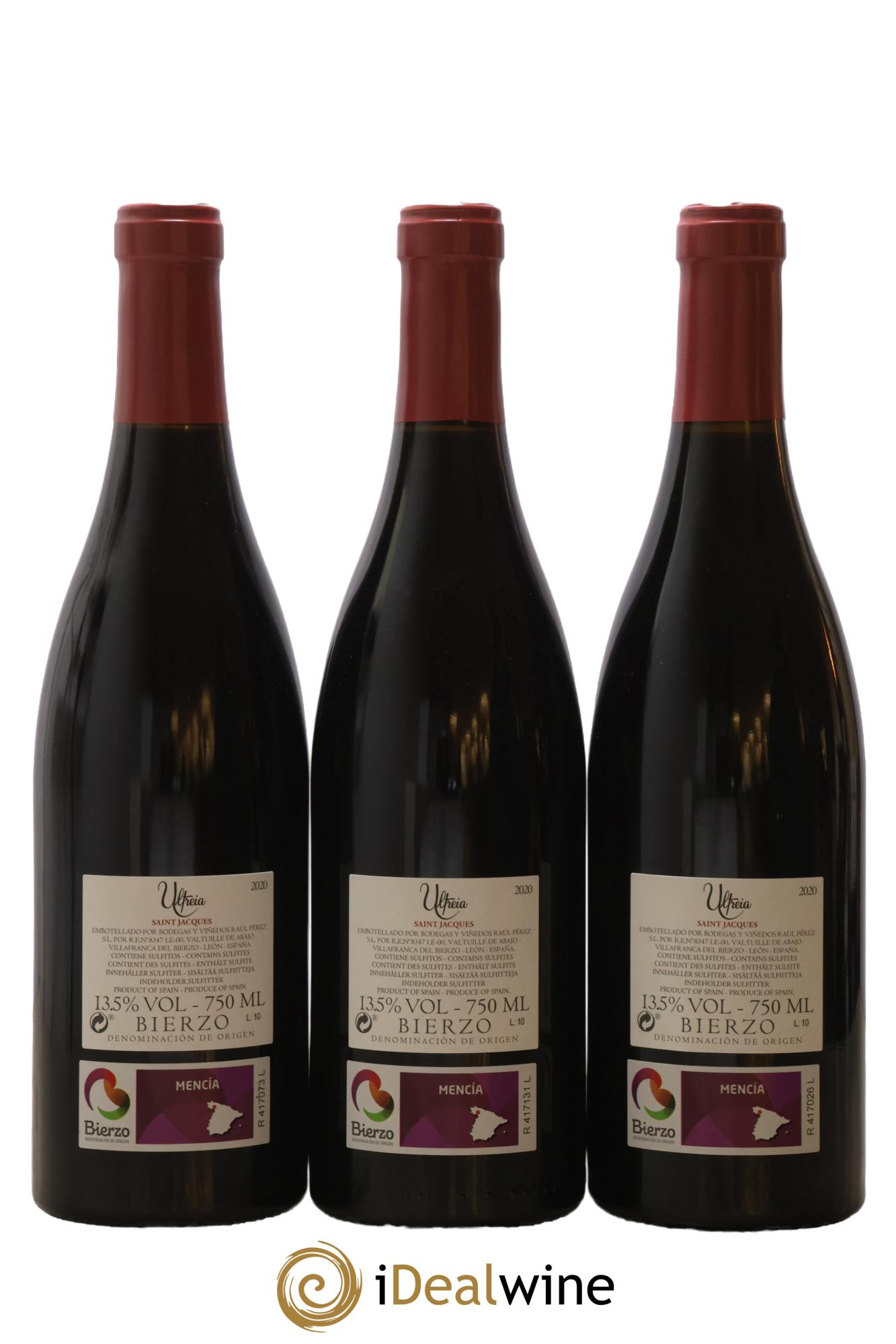 Bierzo DO Ultreia Saint Jacques R Perez 2020 - Lot de 3 bouteilles - 1