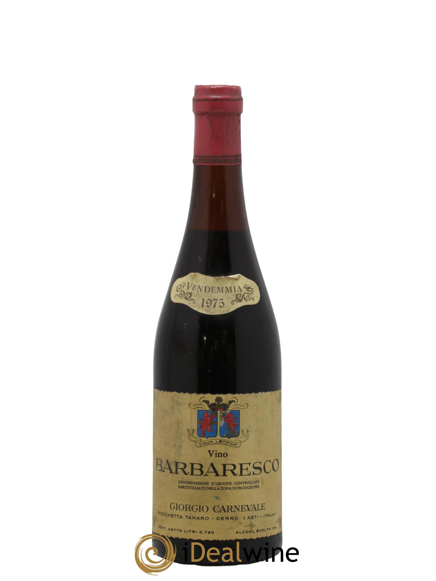Barbaresco DOCG Giorgio Carnevale 1975 - Lot de 1 bouteille - 0