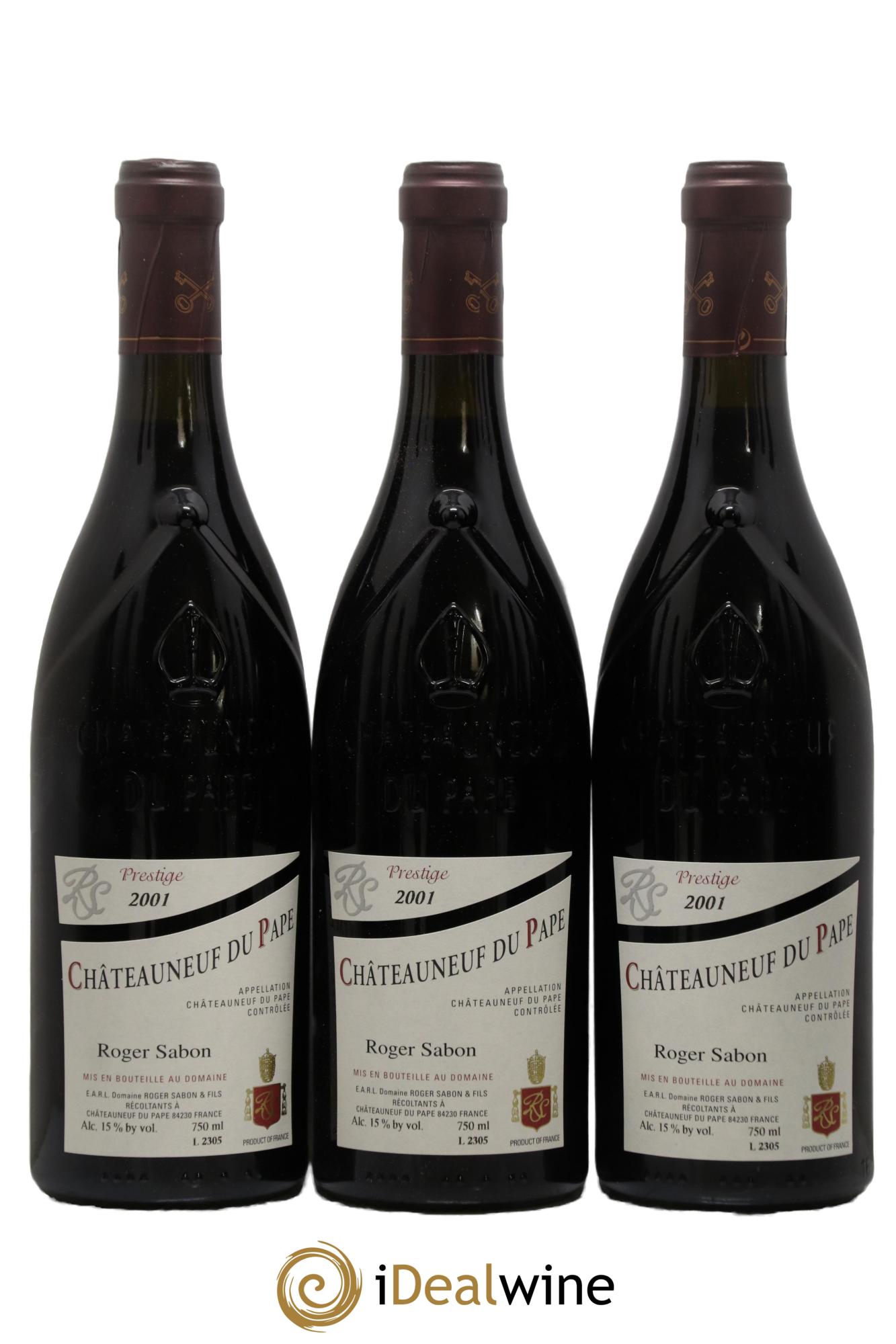 Châteauneuf-du-Pape Cuvée Prestige Roger Sabon (Domaine)  2001 - Lot de 12 bouteilles - 2