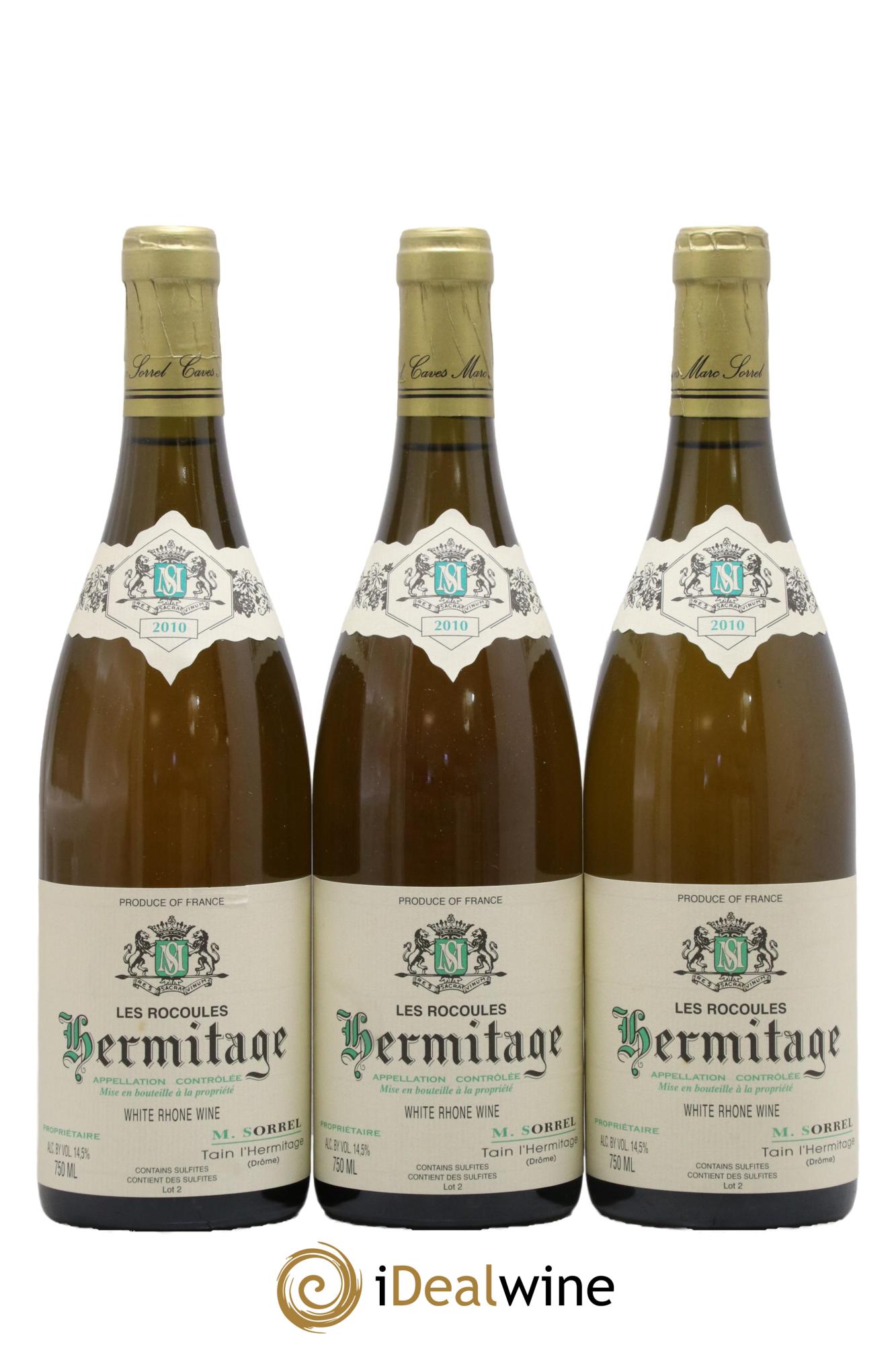 Hermitage Les Rocoules Marc Sorrel 2010 - Lotto di 3 bottiglie - 0