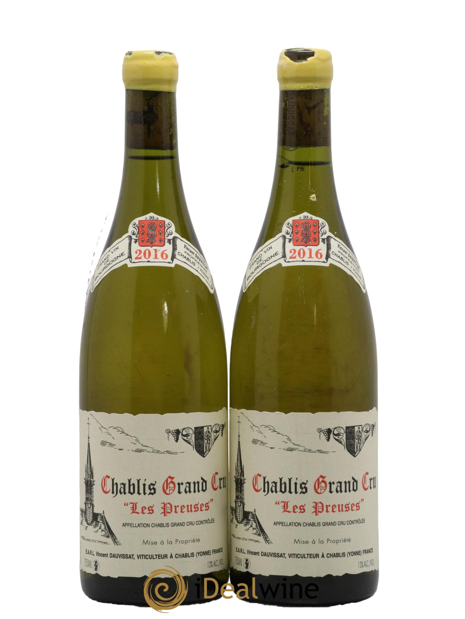 Chablis Grand Cru Les Preuses Vincent Dauvissat (Domaine) 2016 - Lot de 2 bouteilles - 0