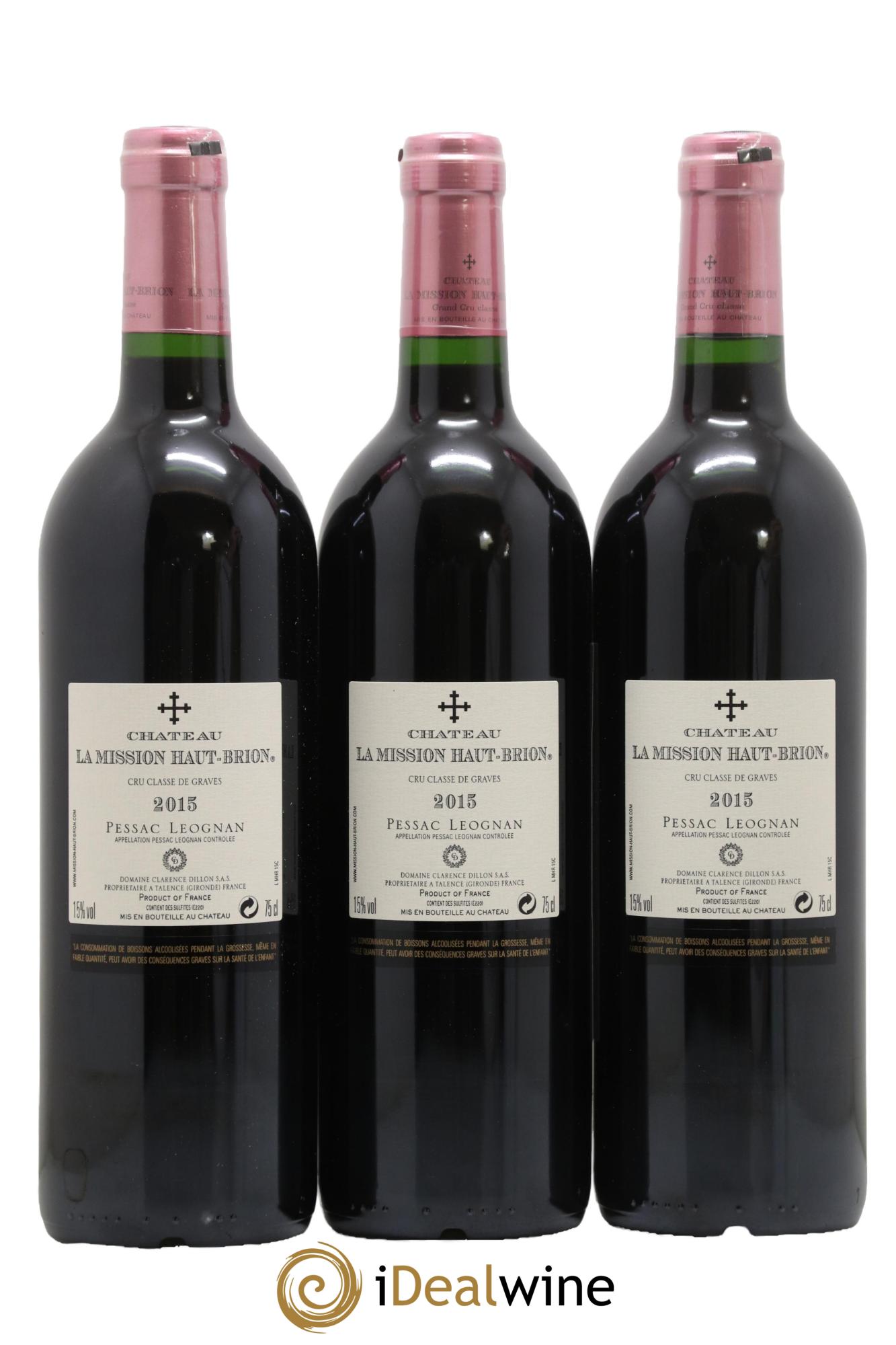 Château la Mission Haut-Brion Cru Classé de Graves 2015 - Lot of 6 bottles - 4