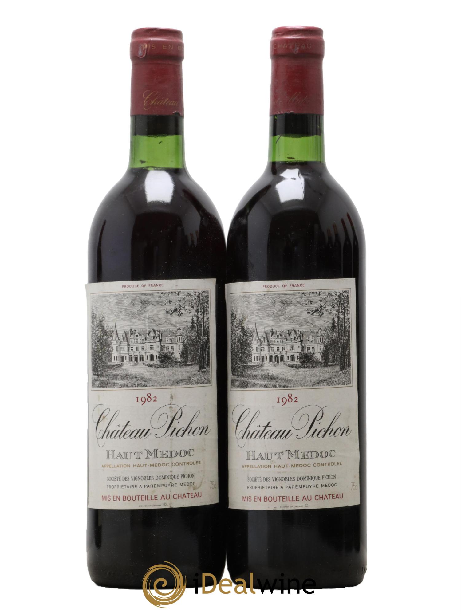 Haut Médoc Château Pichon 1982 - Lot de 2 bouteilles - 0
