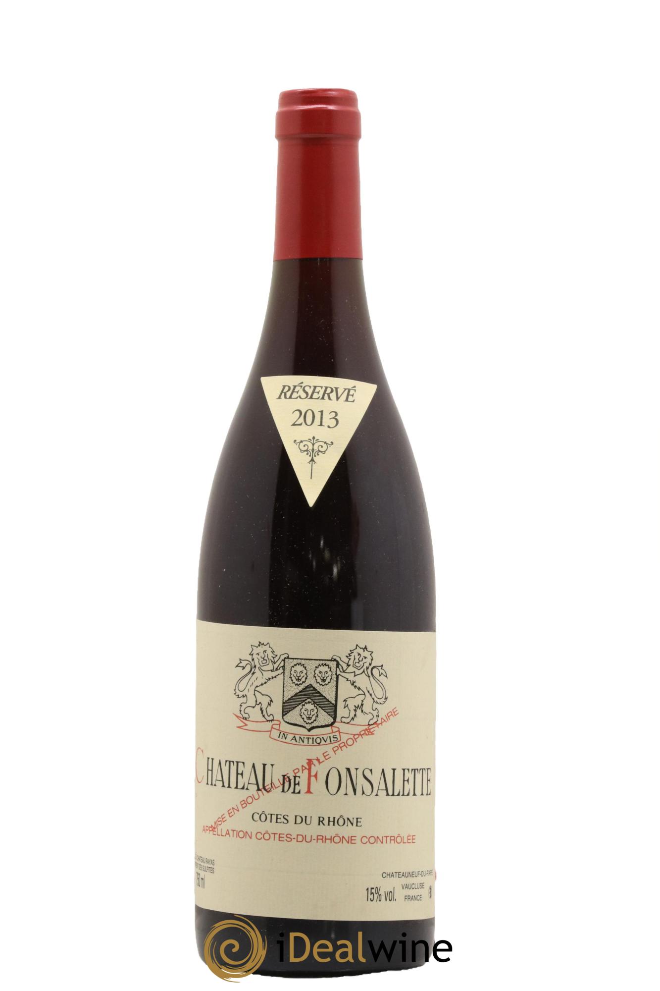 Côtes-du-Rhône Château de Fonsalette Emmanuel Reynaud 2013 - Lot de 1 bouteille - 0