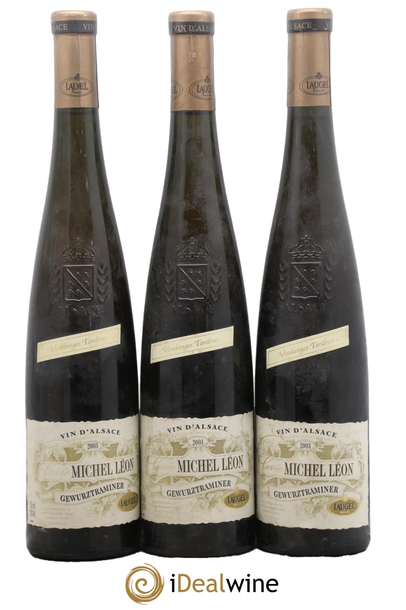 Alsace Gewurztraminer Vendanges Tardive Michel Léon 2003 - Posten von 3 Flaschen - 0