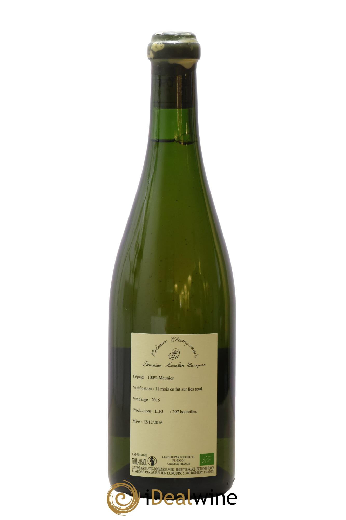 Blanc de Noirs Les Crayères du Levant Aurélien Lurquin 2015 - Lot de 1 bouteille - 1