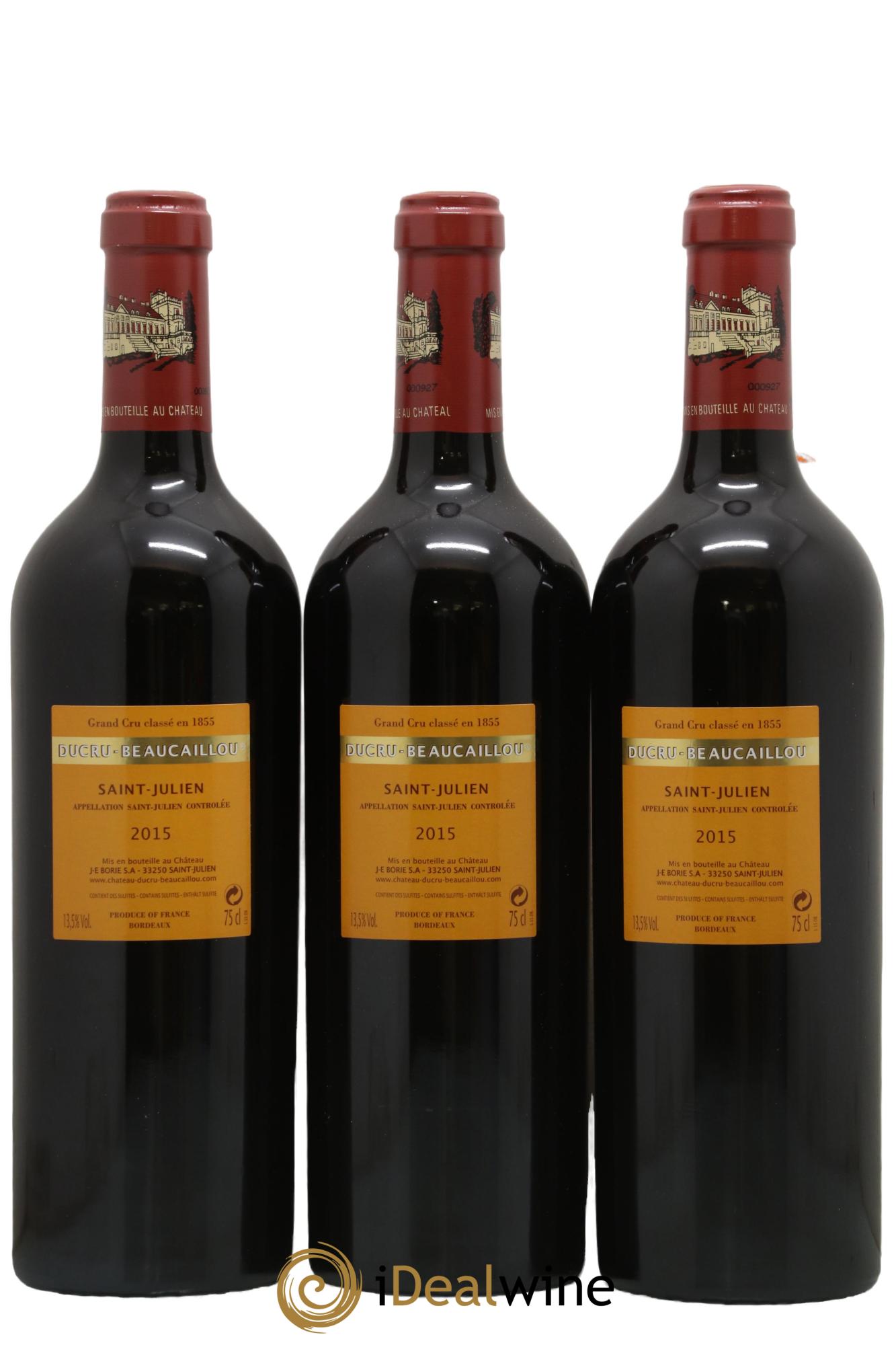 Château Ducru Beaucaillou 2ème Grand Cru Classé 2015 - Lot de 3 bouteilles - 1