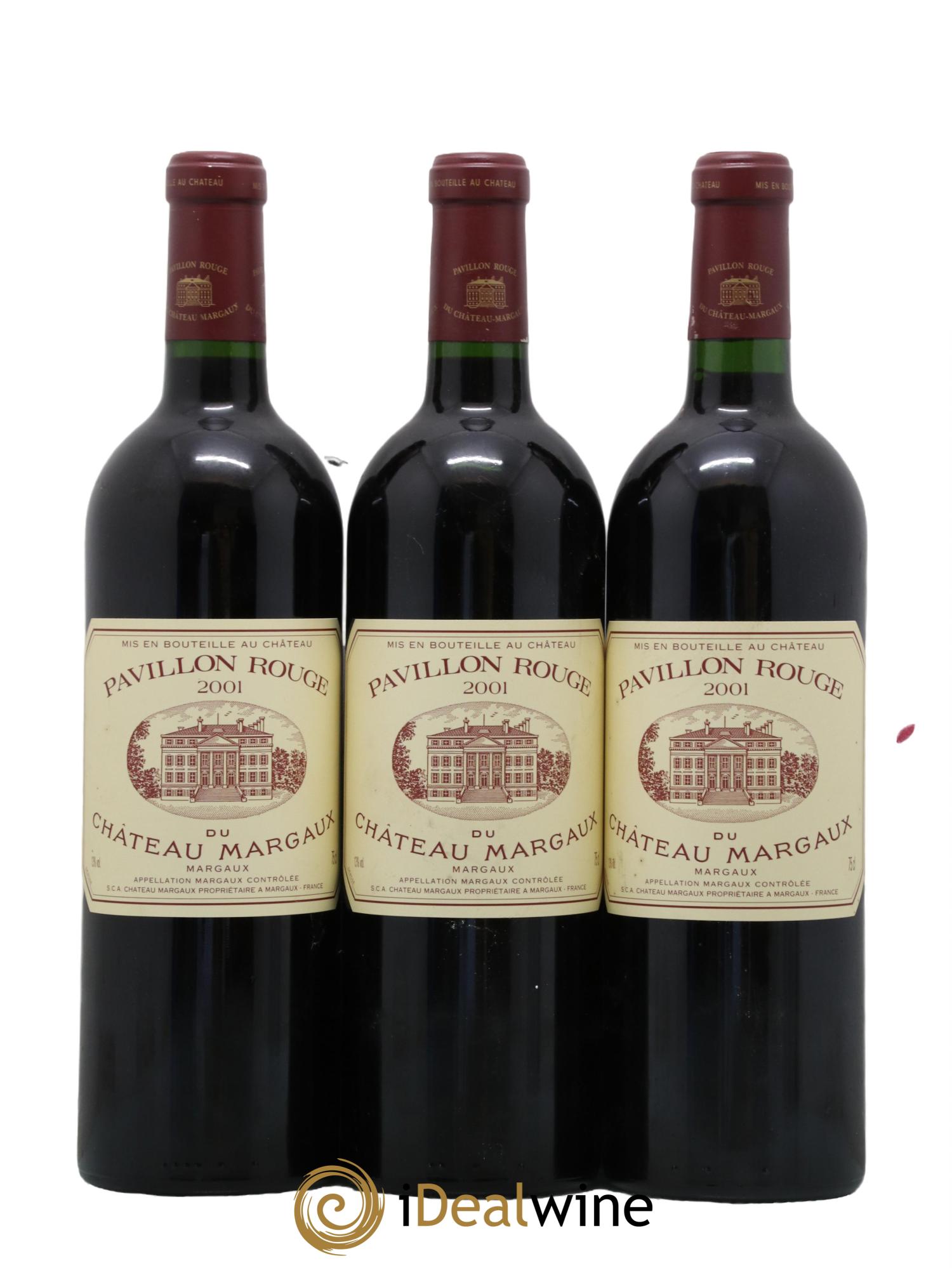 Pavillon Rouge du Château Margaux Second Vin 2001 - Lotto di 3 bottiglie - 0