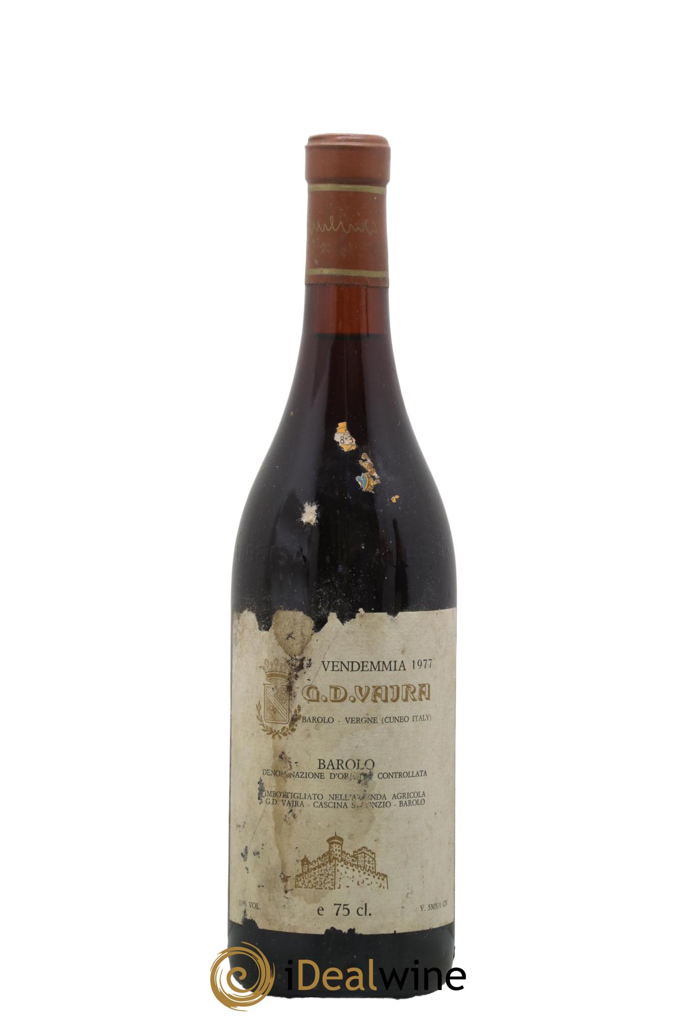 Barolo Vajra 1977 - Posten von 1 Flasche - 0