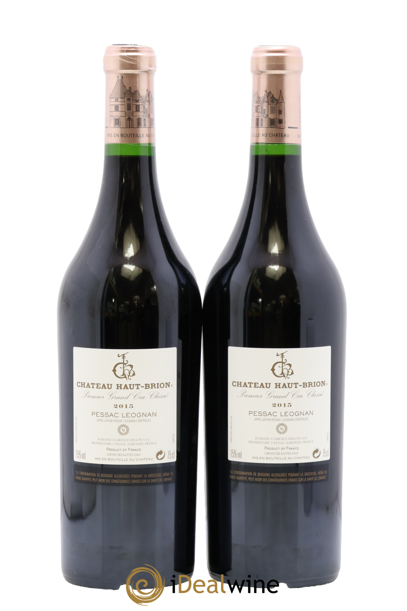 Château Haut Brion 1er Grand Cru Classé 2015 - Lot de 2 bouteilles - 1