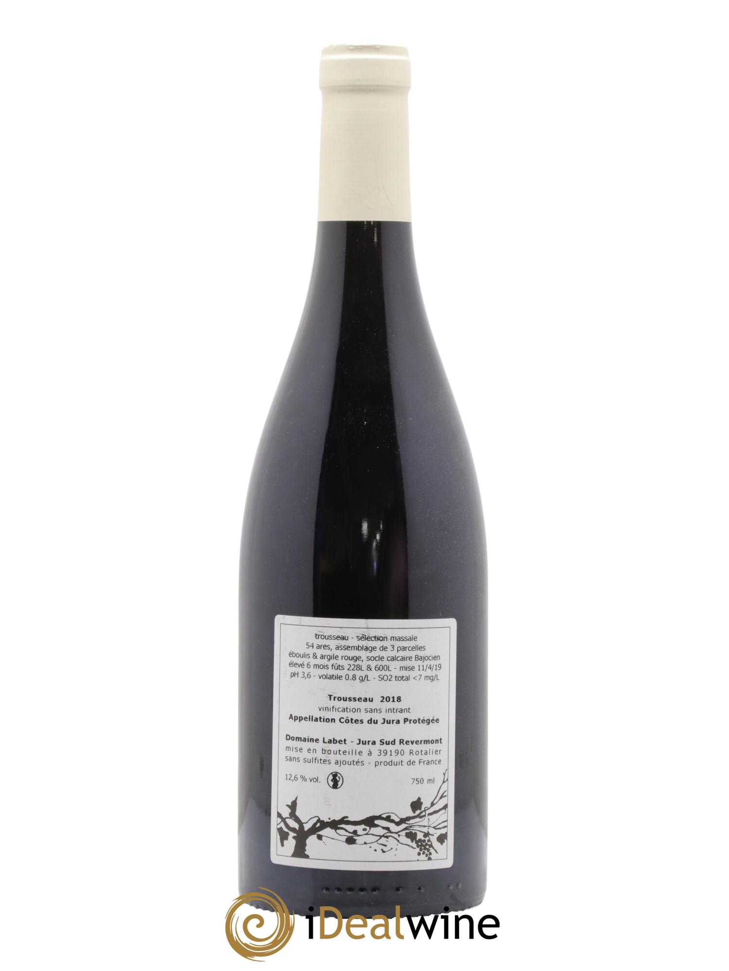 Côtes du Jura Trousseau Labet 2018 - Lot de 1 bouteille - 1