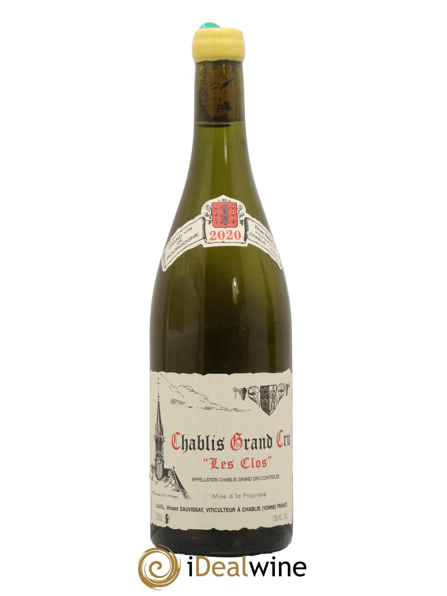 Chablis Grand Cru Les Clos Vincent Dauvissat (Domaine) 2020 - Lot de 1 bouteille - 0