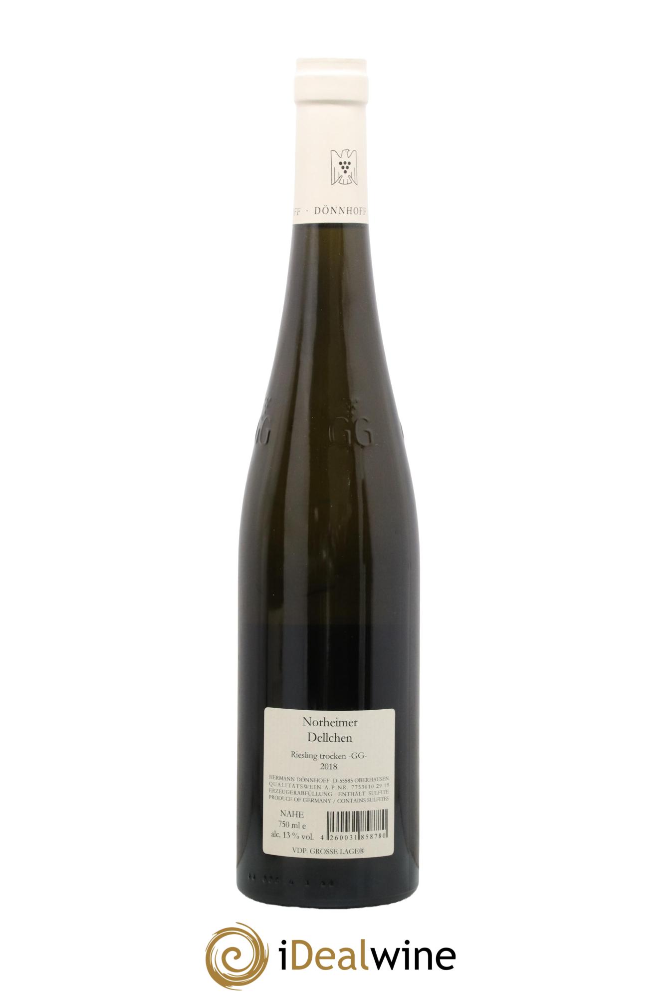 Riesling Donnhoff Dellchen Großes Gewächs Weiss 2018 - Posten von 1 Flasche - 1