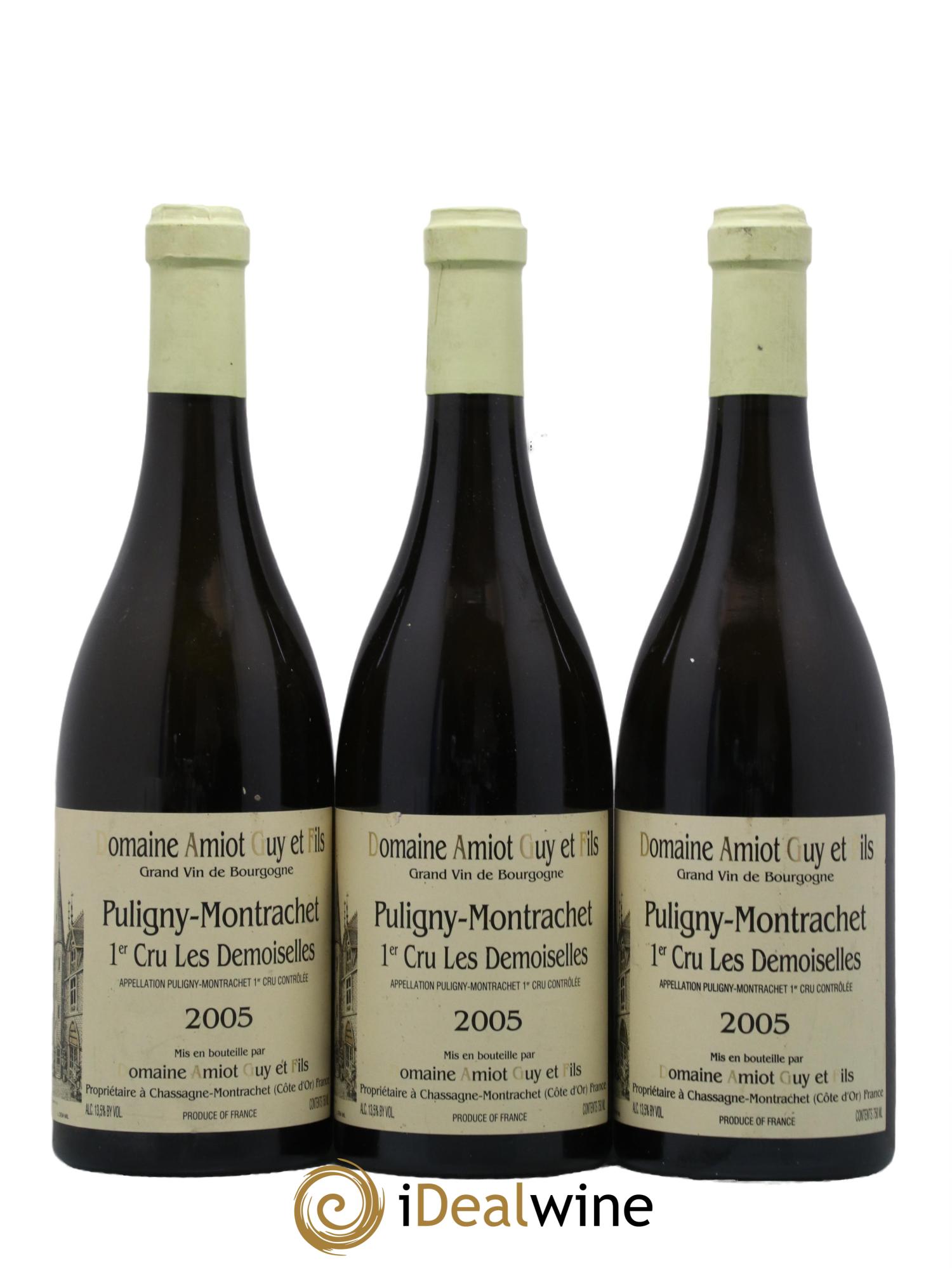 Puligny-Montrachet 1er Cru Les Demoiselles Guy Amiot & Fils 2005 - Lot de 3 bouteilles - 0
