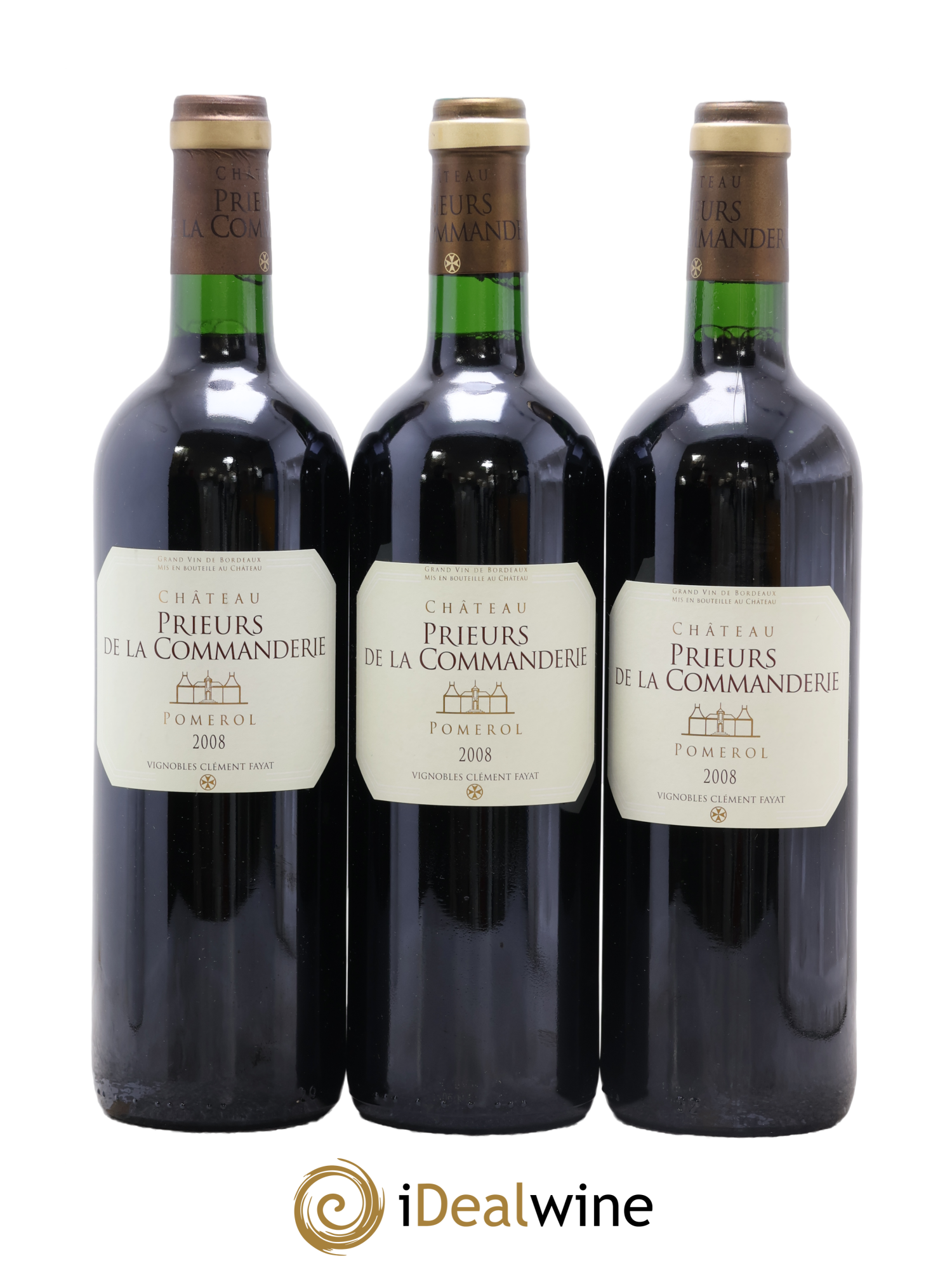 Pomerol Château Prieurs de la Commanderie Vignobles Clément Fayot 2008 - Posten von 3 Flaschen - 0