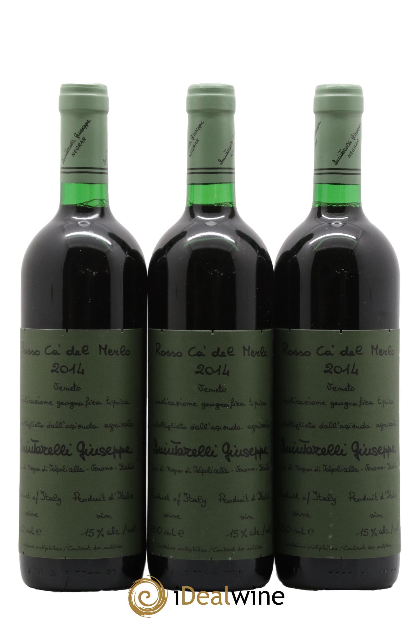 IGT Veneto Rosso Ca'Del Merlo Giuseppe Quintarelli 2014 - Lot de 3 bouteilles - 0
