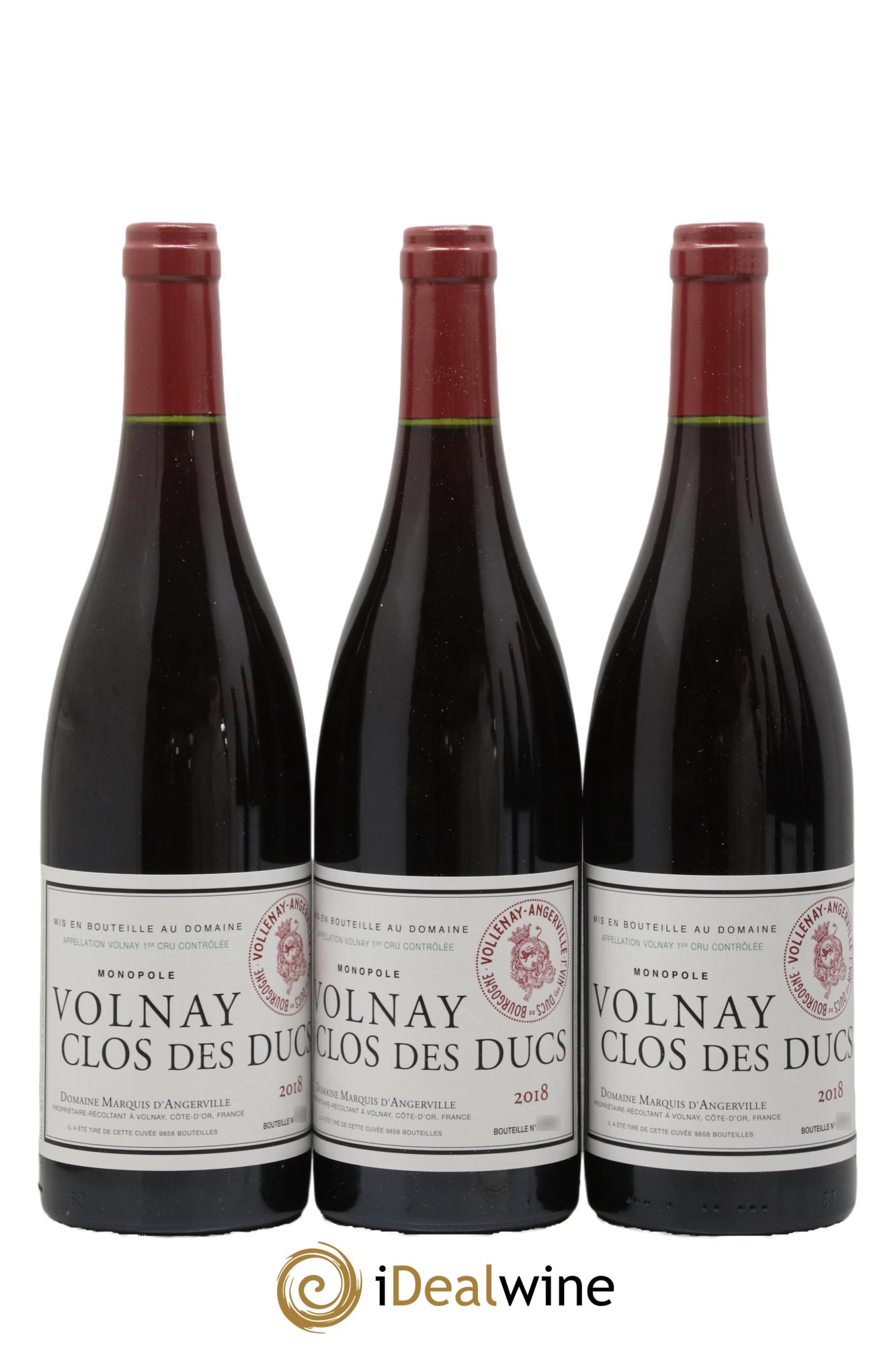Volnay 1er Cru Clos des Ducs Marquis d'Angerville (Domaine) 2018 - Lot de 6 bouteilles - 2