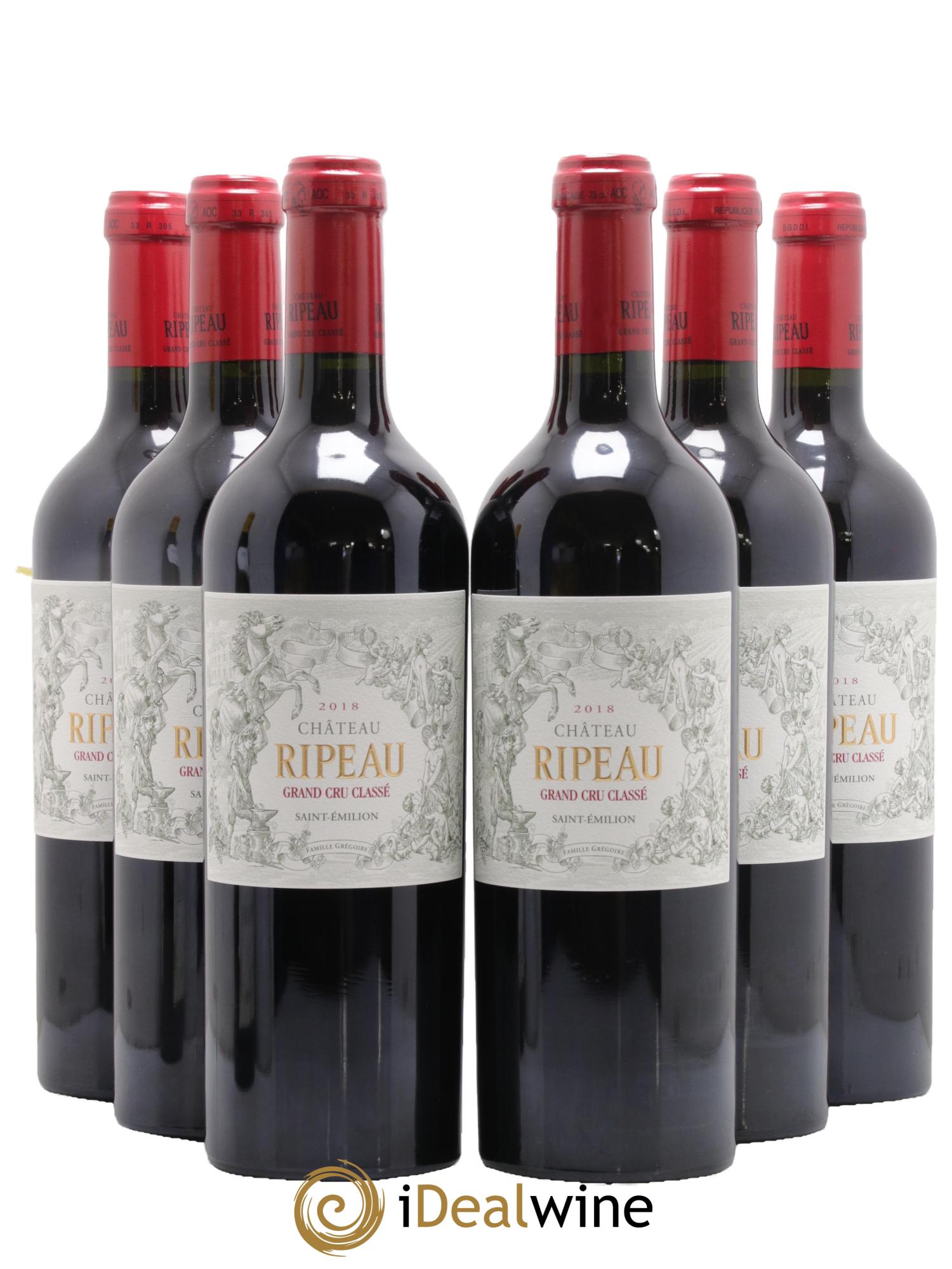 Château Ripeau Grand Cru Classé 2018 - Lot de 6 bouteilles - 0