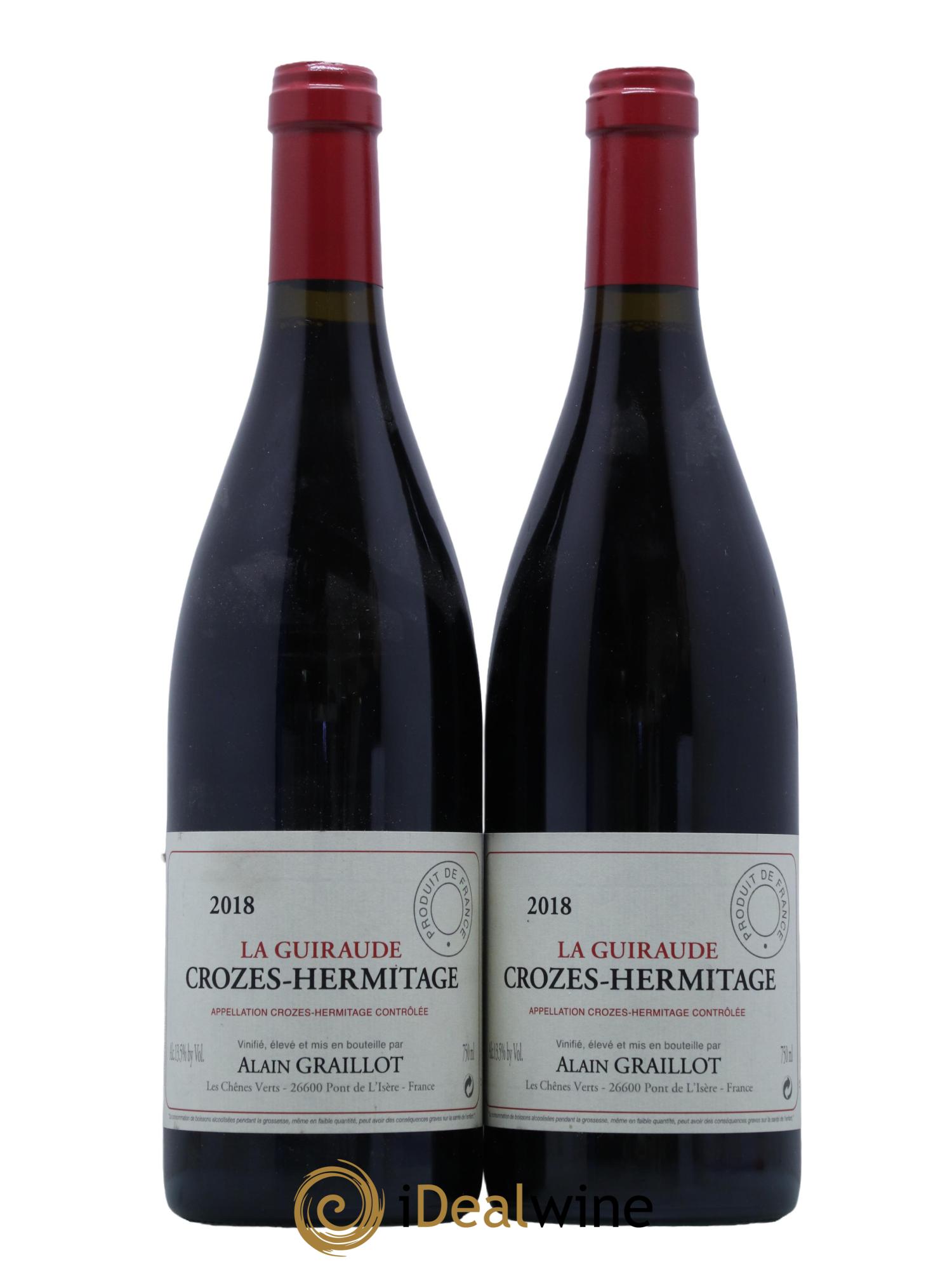 Crozes-Hermitage La Guiraude Domaine Graillot 2018 - Lot de 2 bouteilles - 0