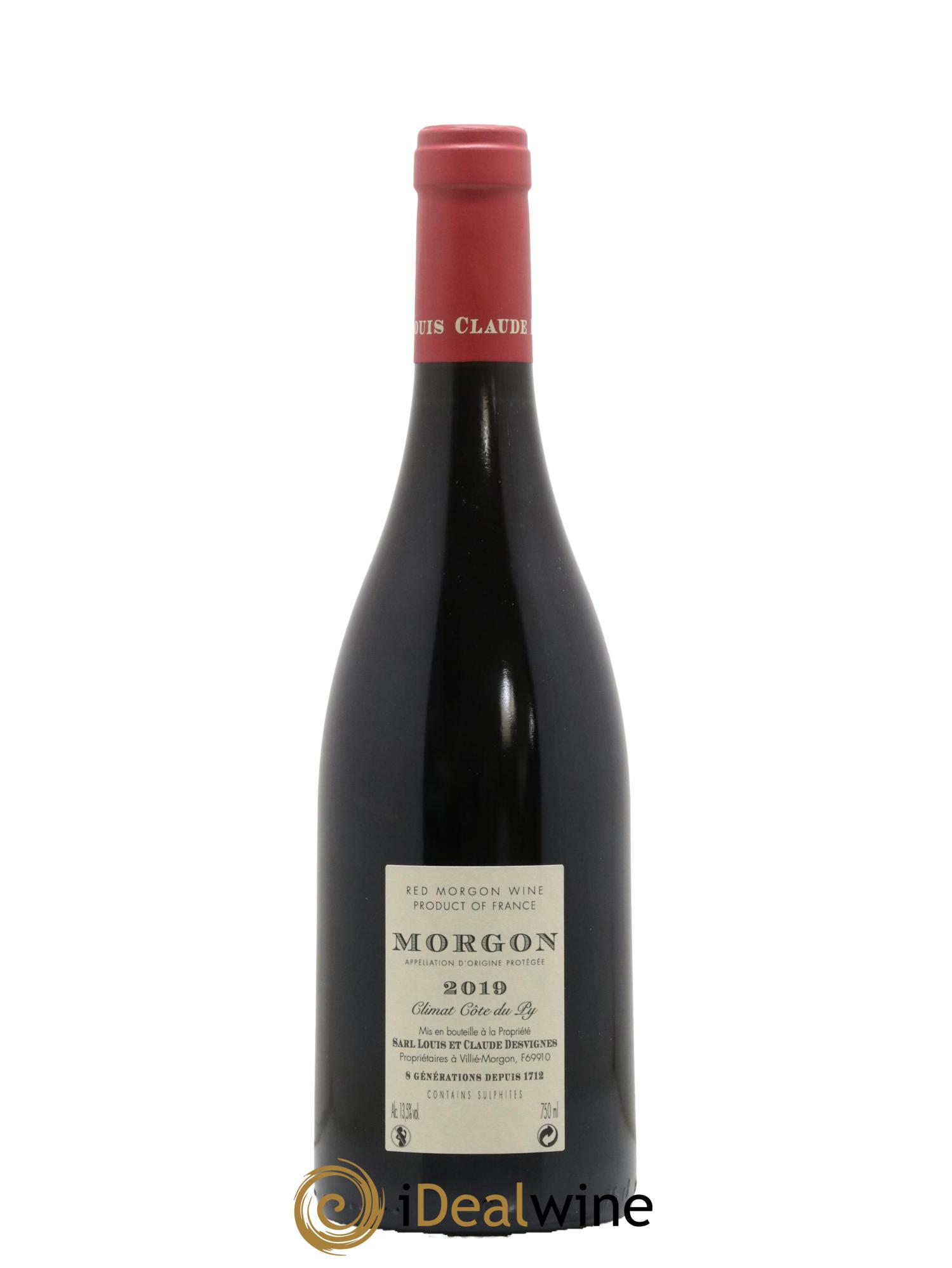 Morgon Côte du Py Louis-Claude Desvignes 2019 - Lot de 1 bouteille - 1