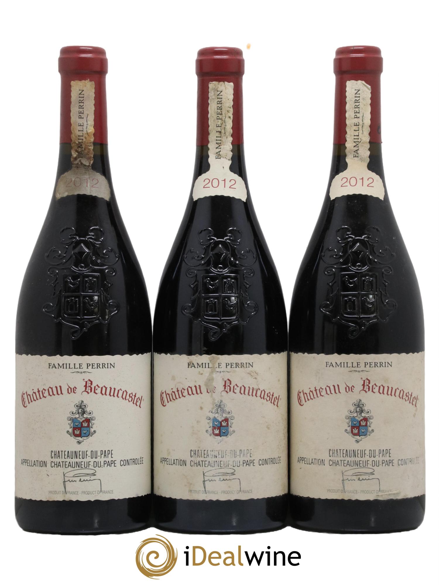 Châteauneuf-du-Pape Château de Beaucastel Famille Perrin 2012 - Lot de 3 bouteilles - 0