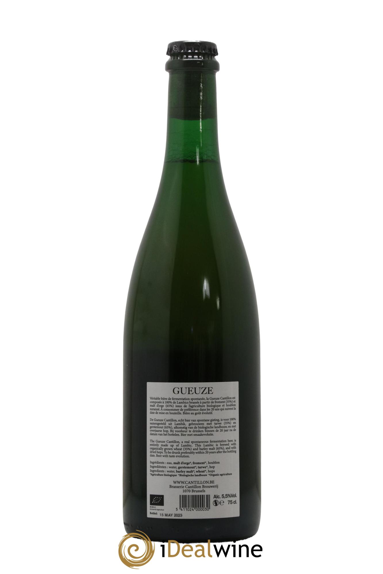 Bière Lambic Bio new label Gueuze Cantillon - Lot de 1 bouteille - 1