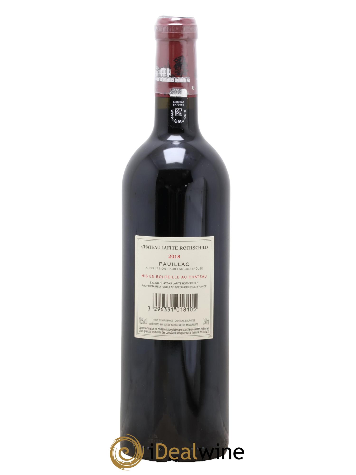 Château Lafite Rothschild 1er Grand Cru Classé 2018 - Lot de 1 bouteille - 1