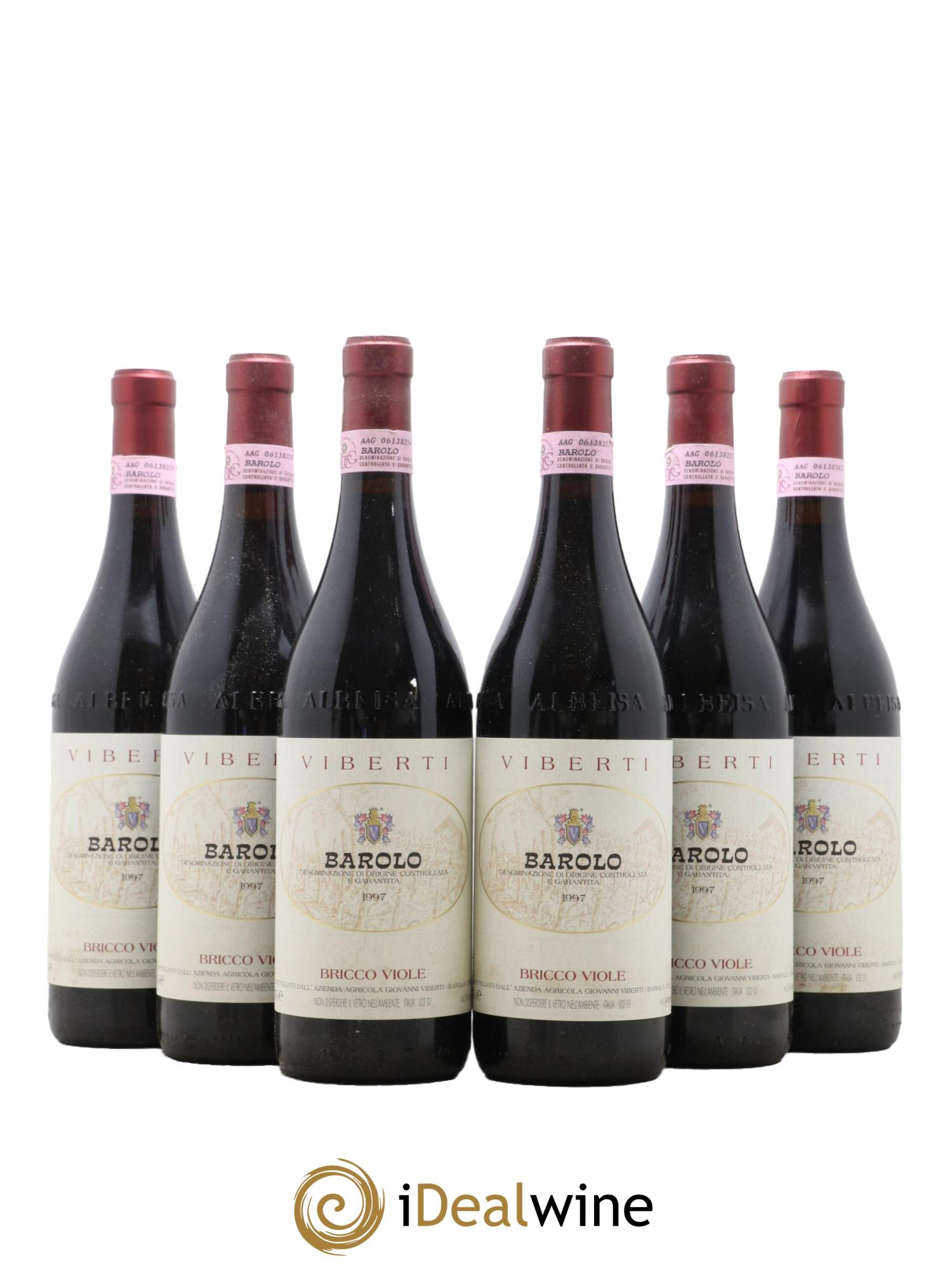 Barolo DOCG Bricco Viole Viberti 1997 - Lotto di 6 bottiglie - 0