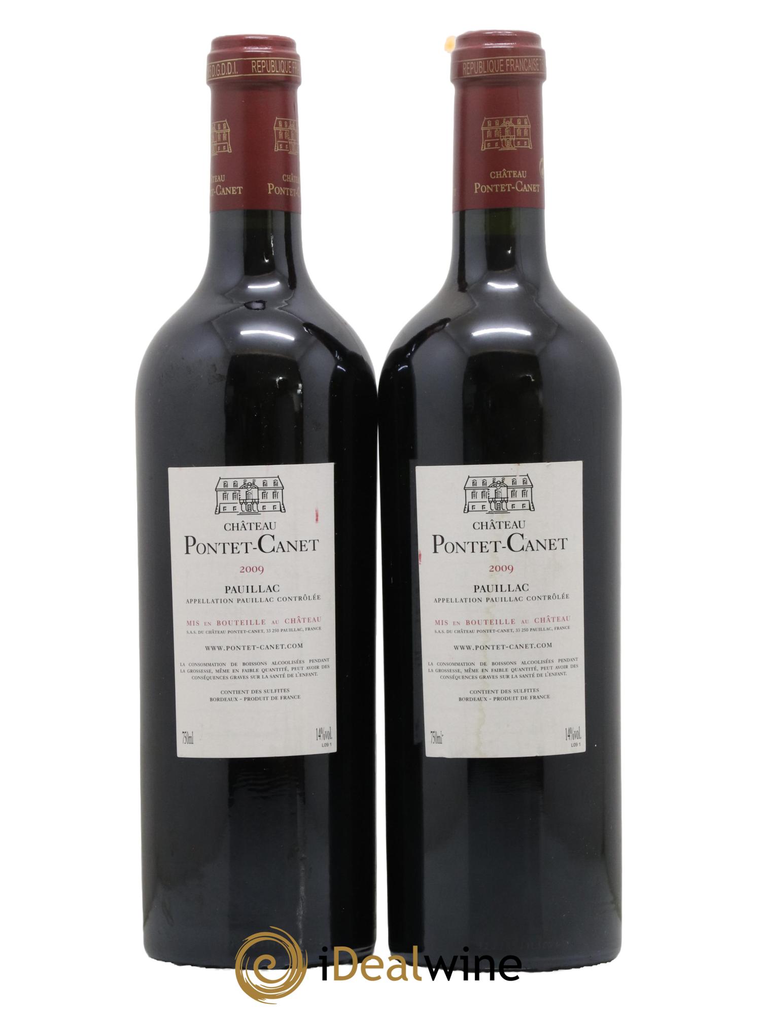 Château Pontet Canet 5ème Grand Cru Classé 2009 - Lot de 2 bouteilles - 1