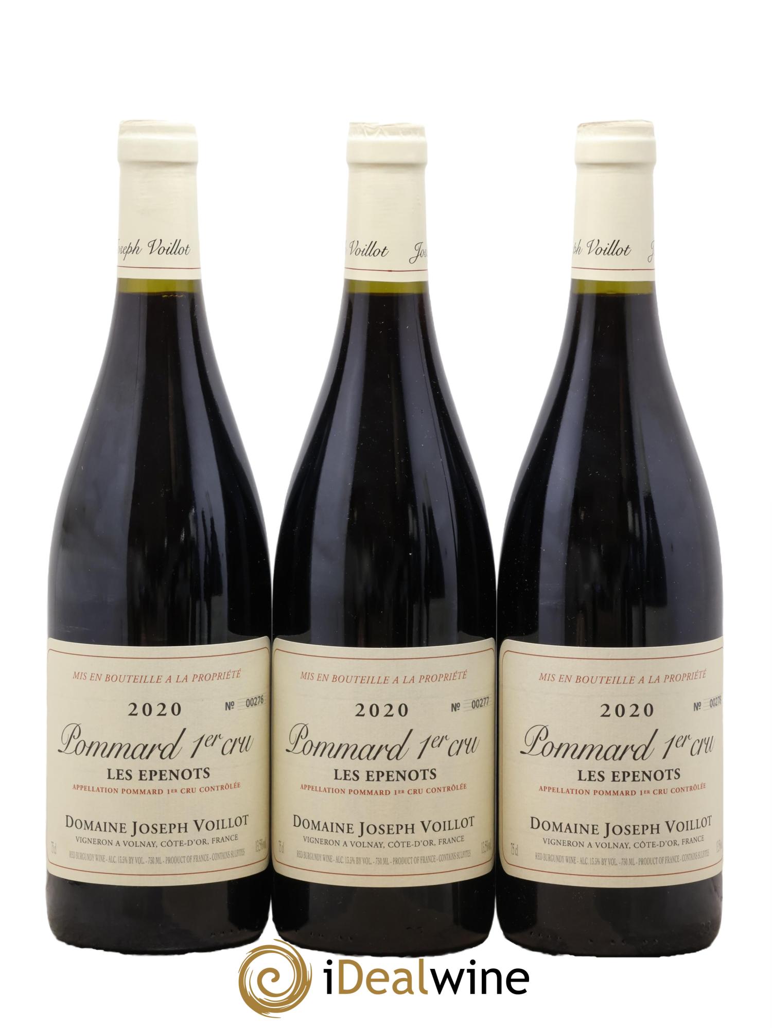 Pommard 1er Cru Les Epenots Joseph Voillot (Domaine) 2020 - Lotto di 3 bottiglie - 0