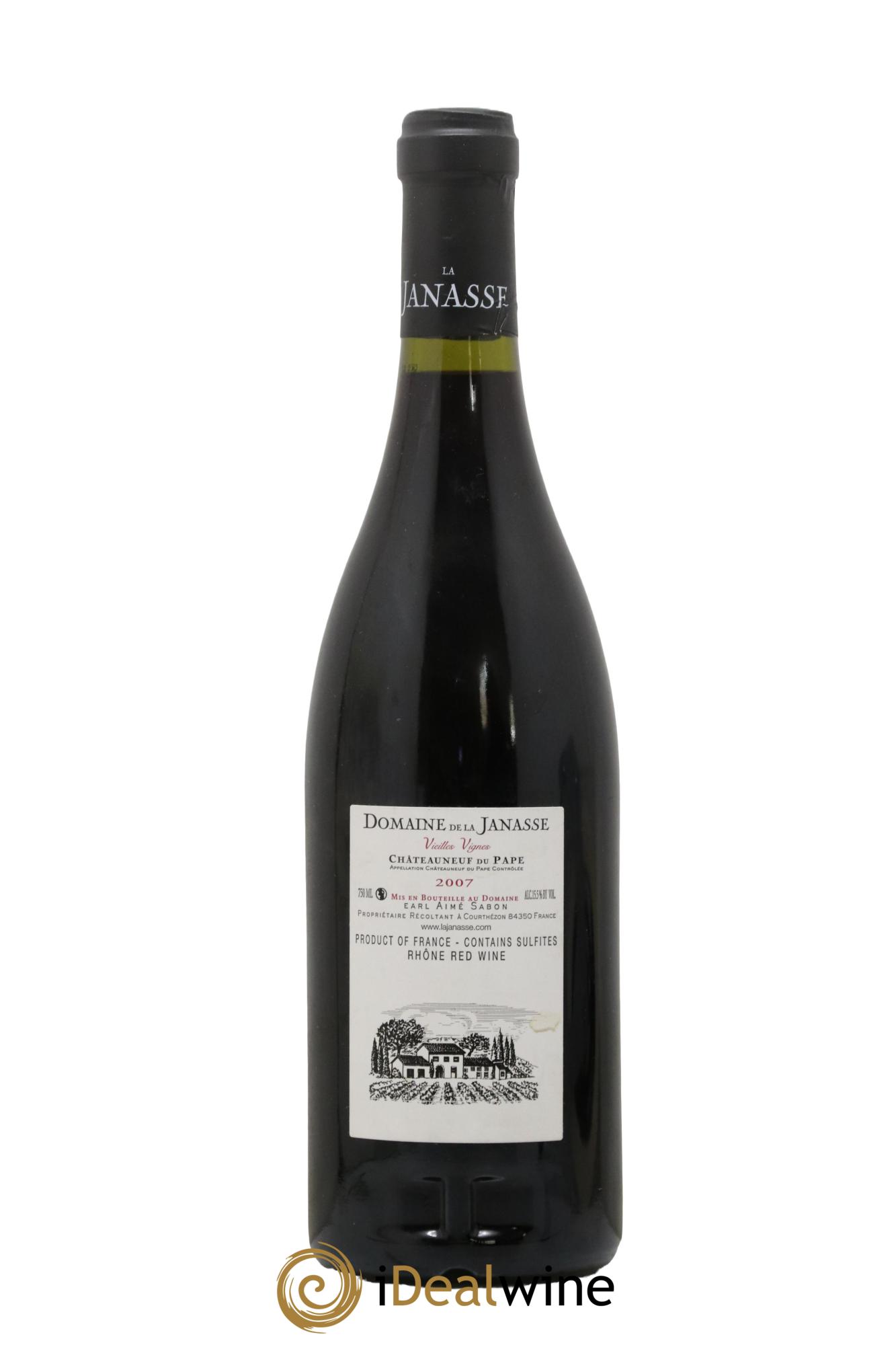 Châteauneuf-du-Pape Cuvée Vieilles Vignes La Janasse (Domaine de) 2007 - Lot de 1 bouteille - 1