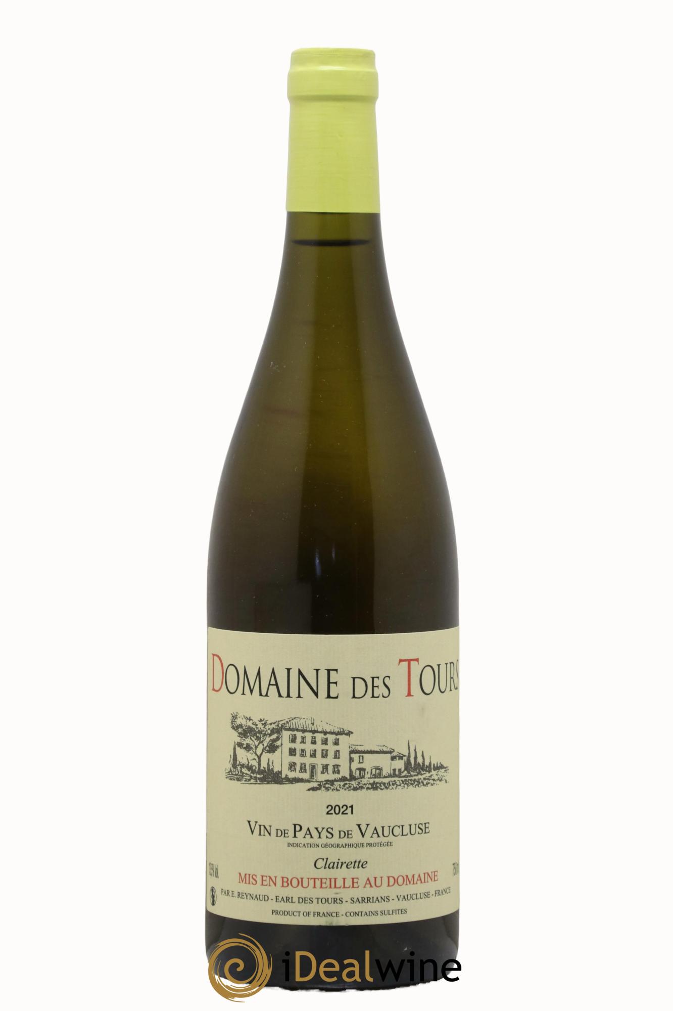 Vaucluse (Vin de Pays de Vaucluse) Domaine des Tours Clairette Emmanuel Reynaud 2021 - Lot de 1 bouteille - 0