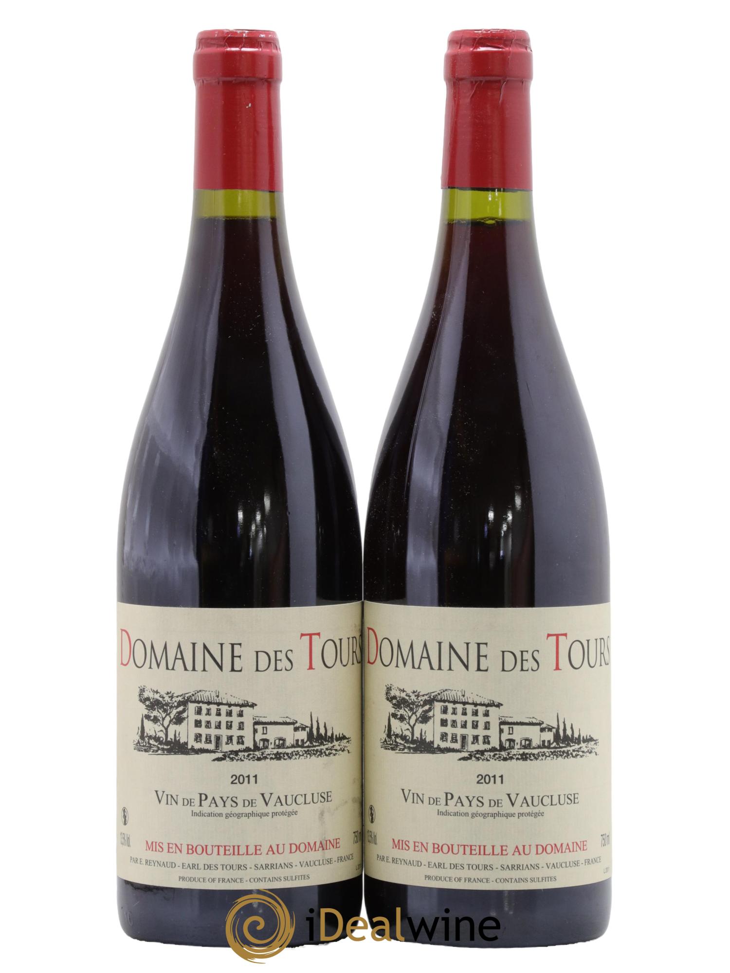 Vaucluse (Vin de Pays de Vaucluse) Domaine des Tours Emmanuel Reynaud 2011 - Lot de 2 bouteilles - 0