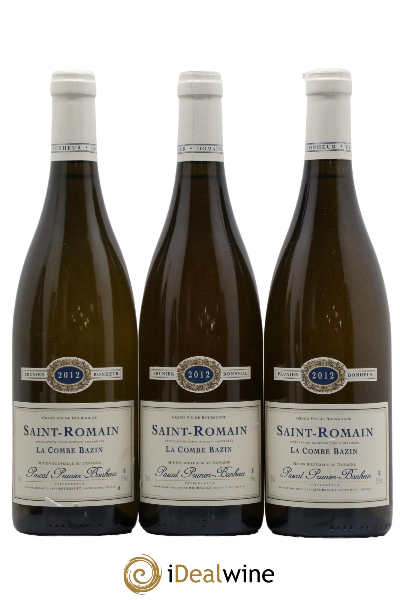 Saint-Romain La Combe Bazin Domaine Prunier-Bonheur 2012 - Lot de 3 bouteilles - 0