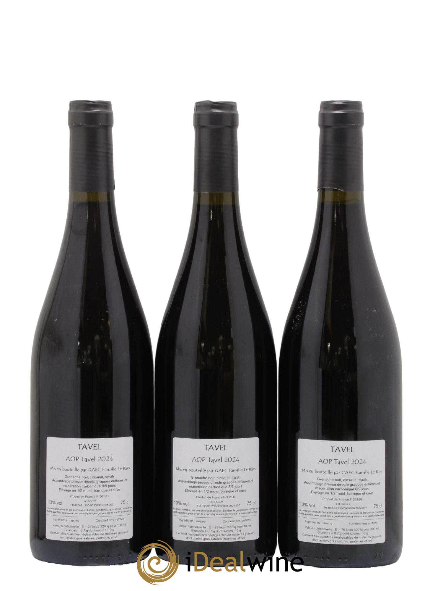 Tavel Romain Le Bars 2024 - Lot de 3 bouteilles - 1