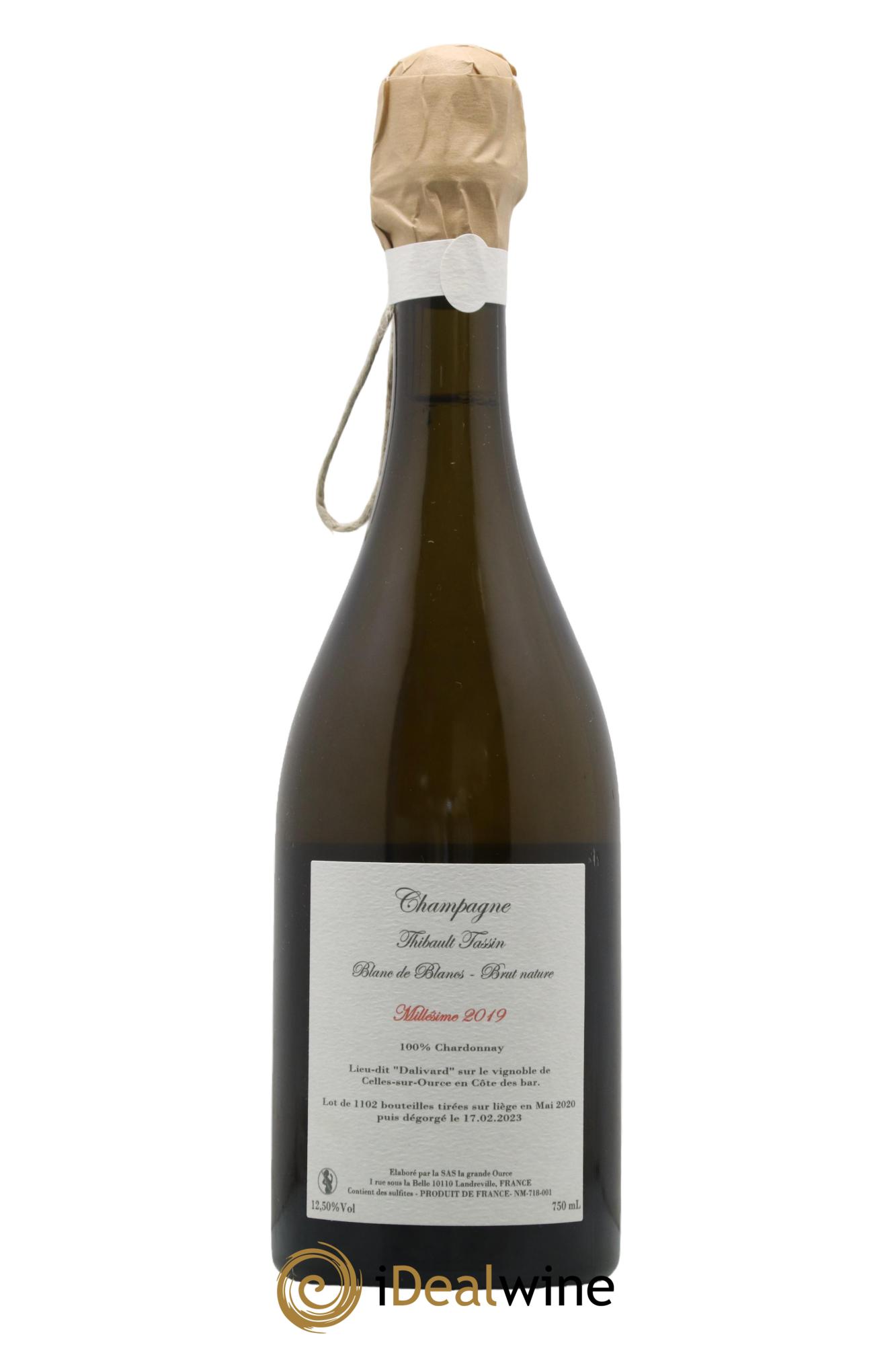 Champagne Thibault Tassin Dalivard 2019 - Lot de 1 bouteille - 1
