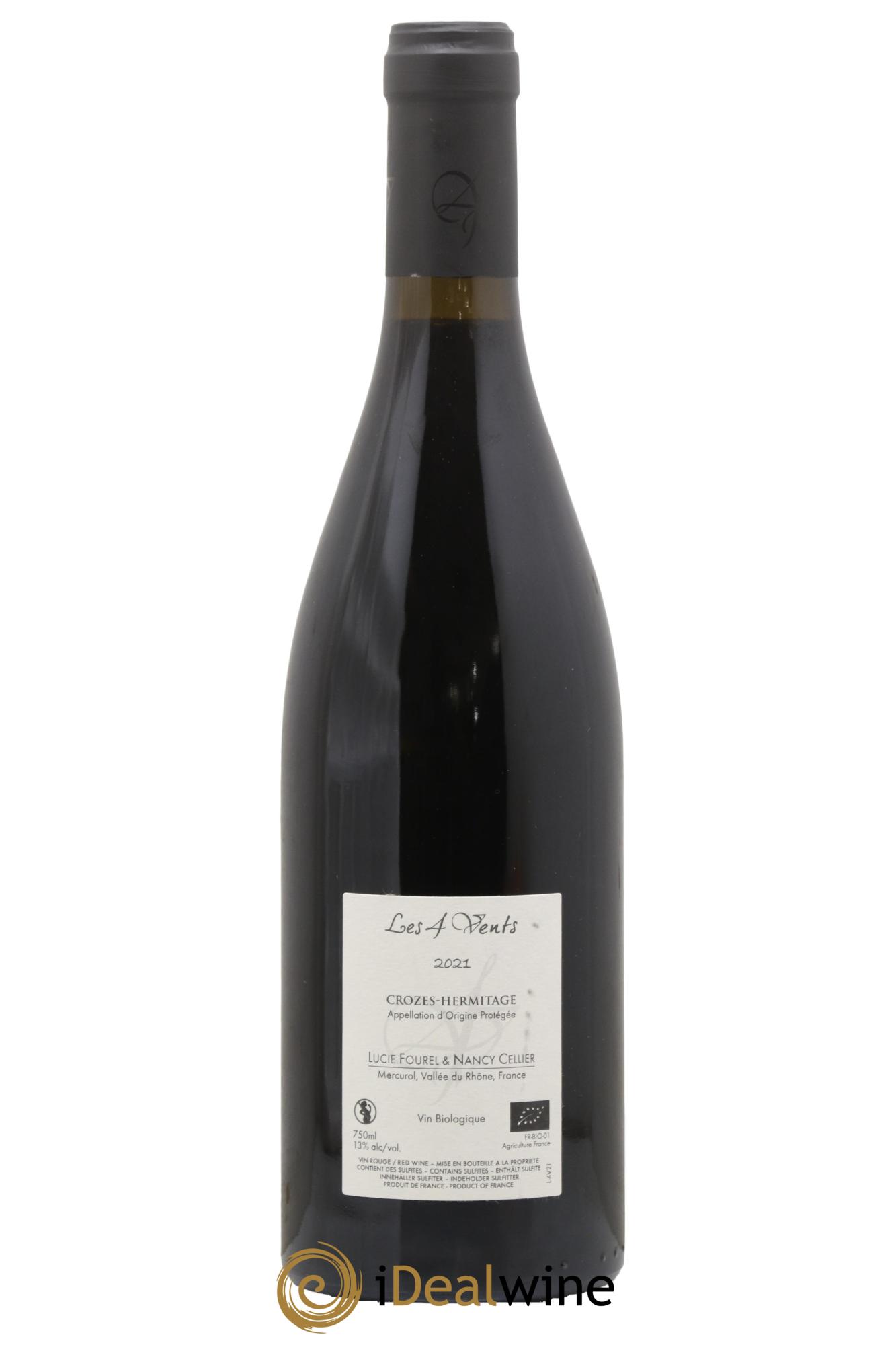 Crozes-Hermitage Les 4 vents Les 4 vents (anciennement Domaine de Lucie) 2021 - Posten von 1 Flasche - 1