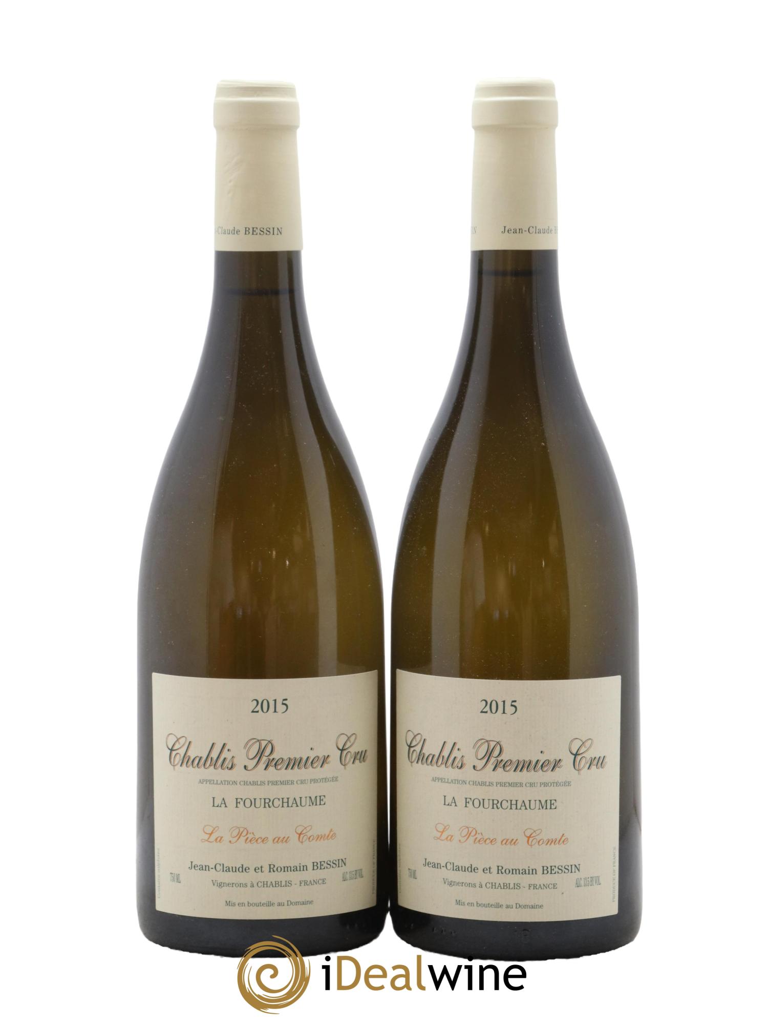 Chablis 1er Cru La Fourchaume La Pièce au Comte Jean-Claude & Romain Bessin 2015 - Lot de 2 bouteilles - 0