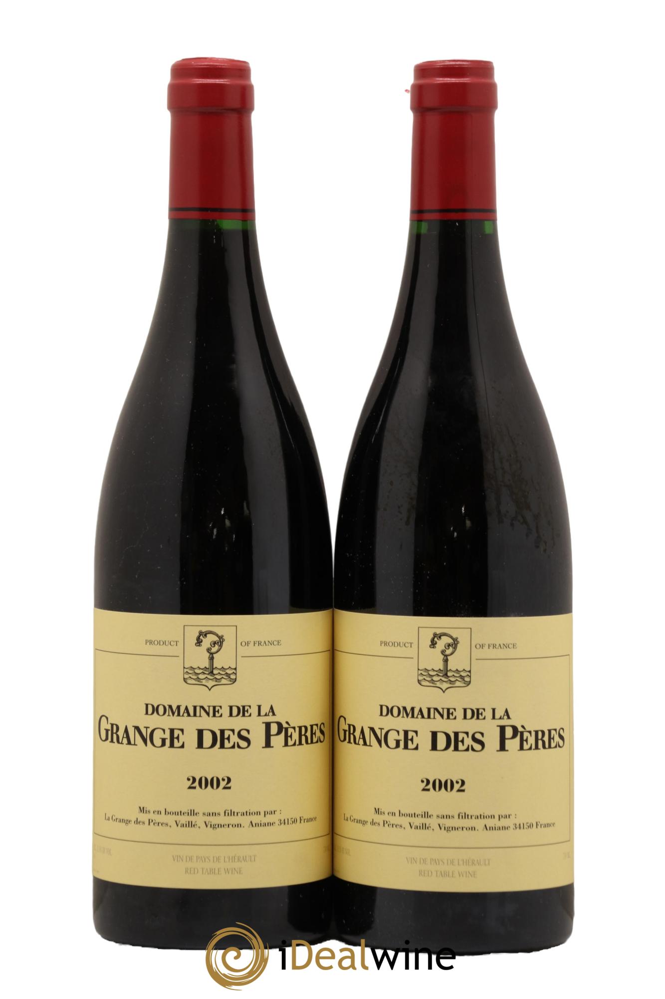 Pays d'Hérault Grange des Pères Laurent Vaillé 2002 - Lot de 2 bouteilles - 0