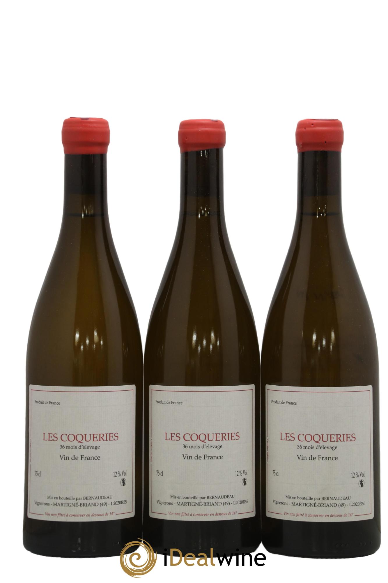 Vin de France Les Coqueries 36 mois d'elevage Stéphane Bernaudeau (Domaine) Les Coqueries 36 mois d'élevage Stéphane Bernaudeau 2020 - Lot de 3 bouteilles - 0