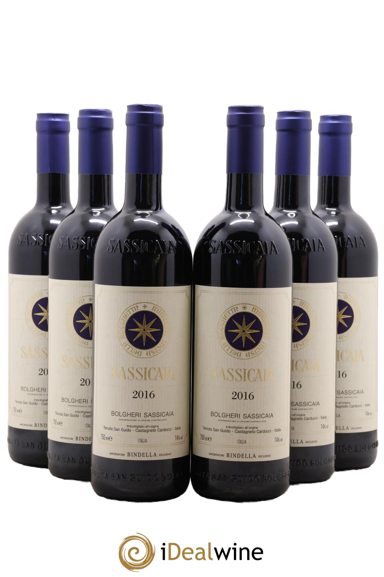 Bolgheri DOC Sassicaia Tenuta San Guido 2016 - Lot de 6 bouteilles - 0
