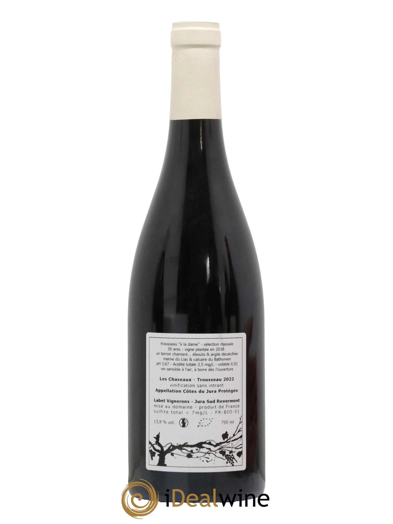 Côtes du Jura Trousseau Les Chaseaux Romain - Julien - Charline Labet Les Chaseaux Trousseau Labet 2022 - Lot de 1 bouteille - 1