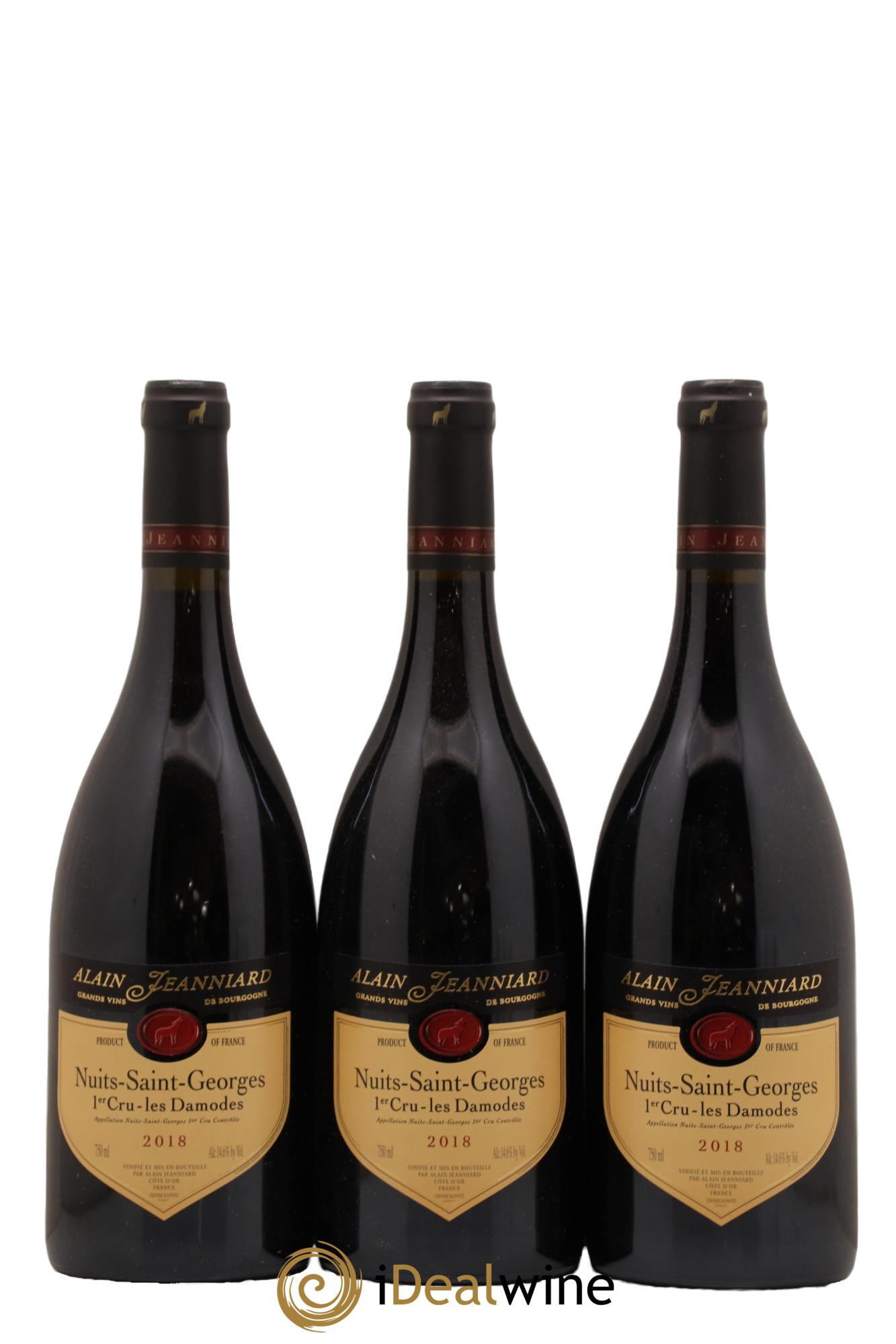 Nuits-Saint-Georges 1er Cru Les Damodes Domaine Alain Jeanniard 2018 - Lot de 3 bouteilles - 0