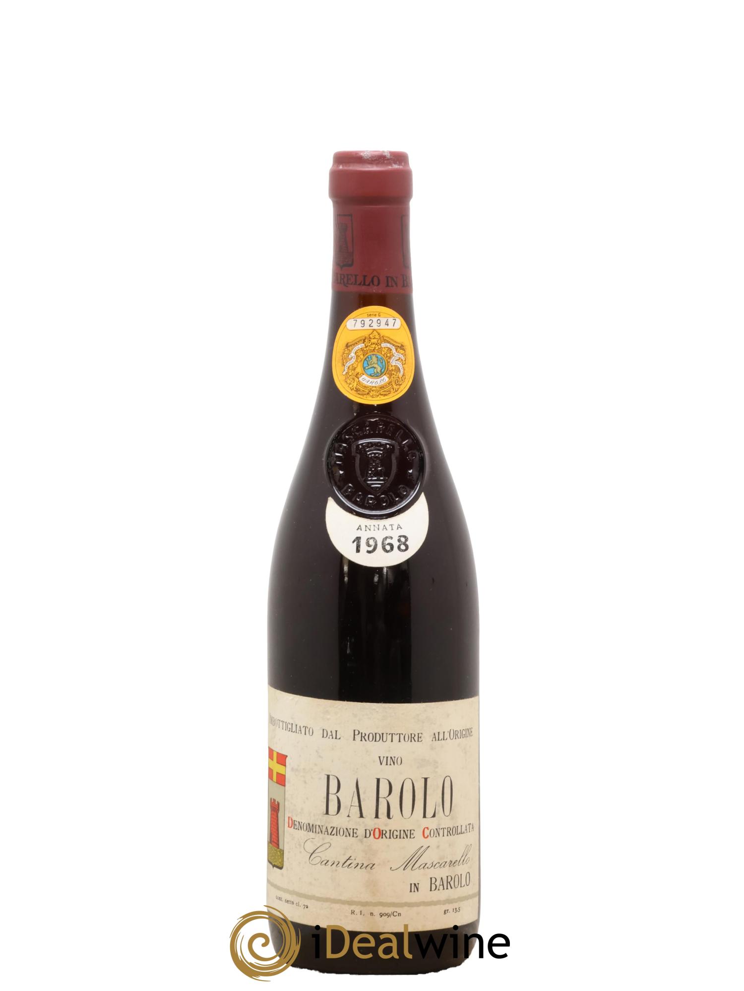 Barolo DOCG Bartolo Mascarello 1968 - Lot of 1 bottle - 0