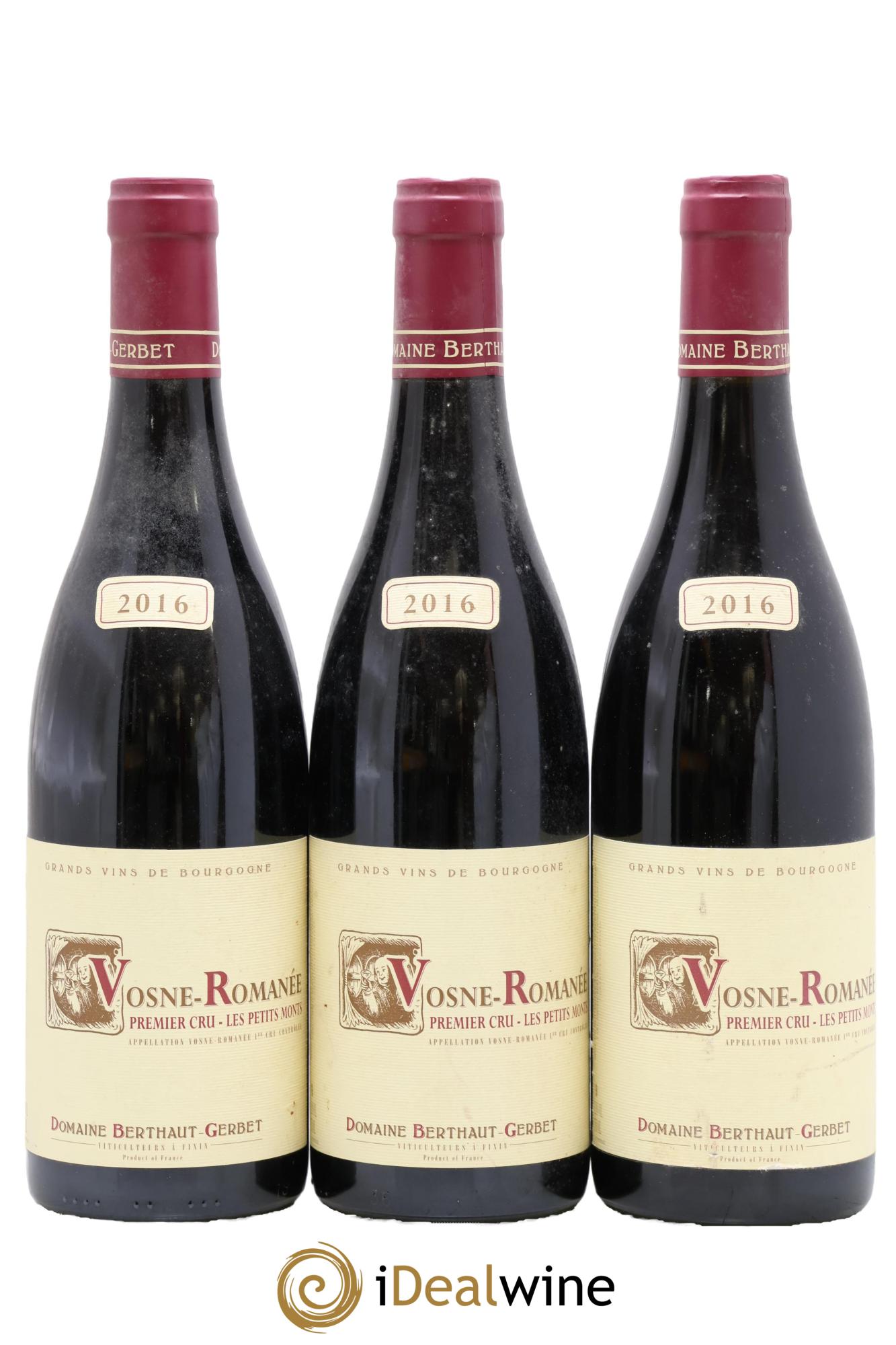 Vosne-Romanée 1er Cru Les Petits Monts Berthaut Gerbet (Domaine) 2016 - Posten von 3 Flaschen - 0