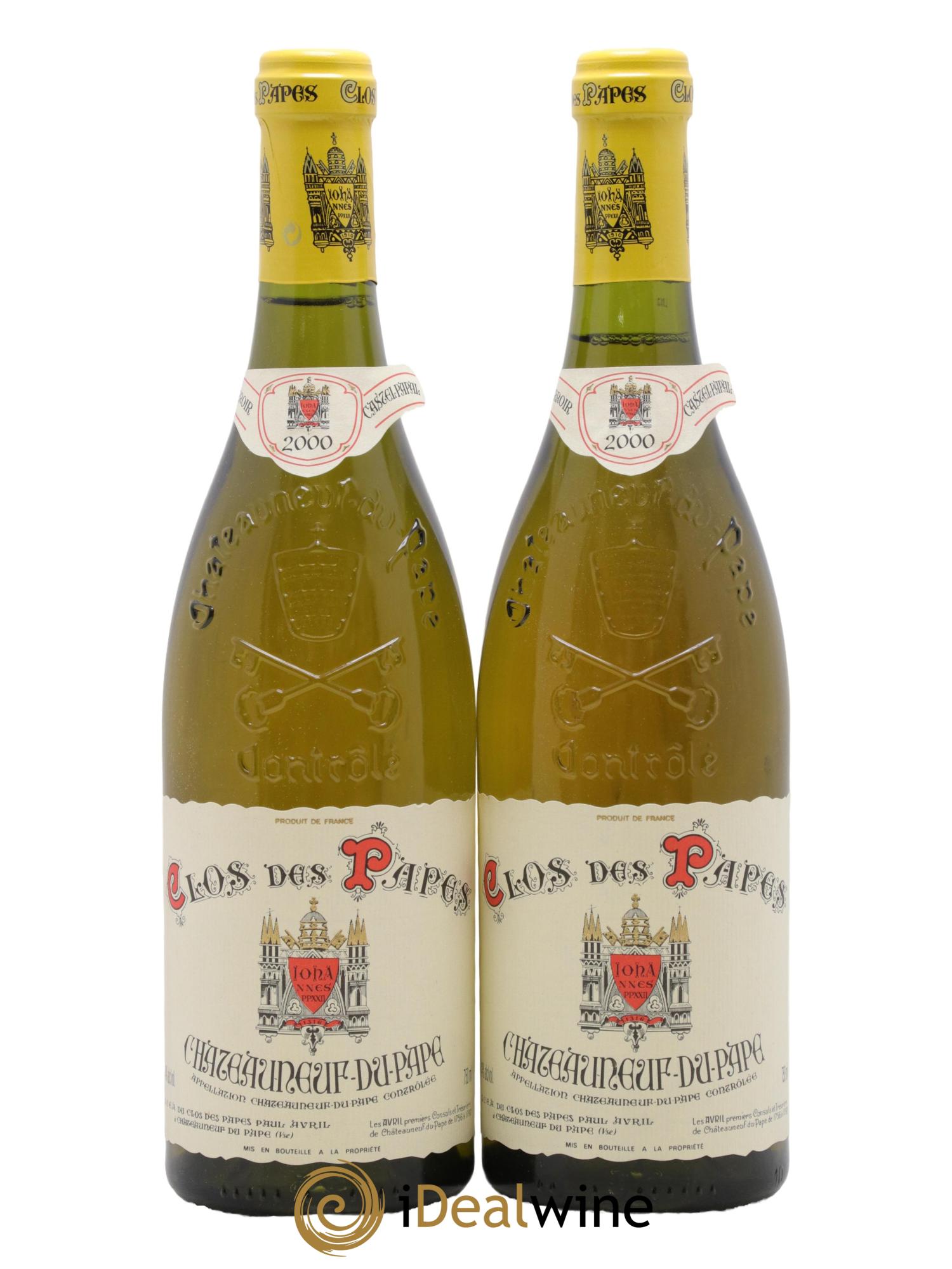 Châteauneuf-du-Pape Clos des Papes - Paul Avril 2000 - Lot de 2 bouteilles - 0