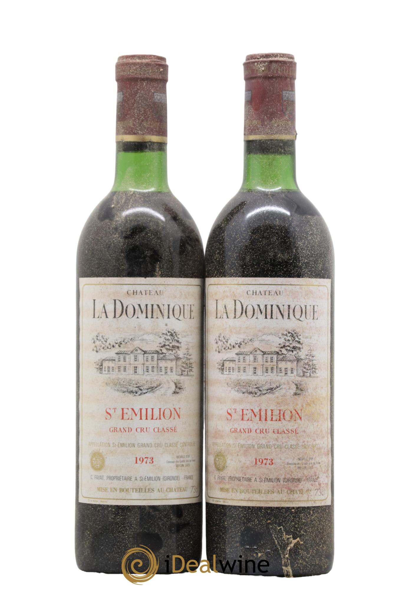 Château la Dominique Grand Cru Classé 1973 - Lot de 2 bouteilles - 0
